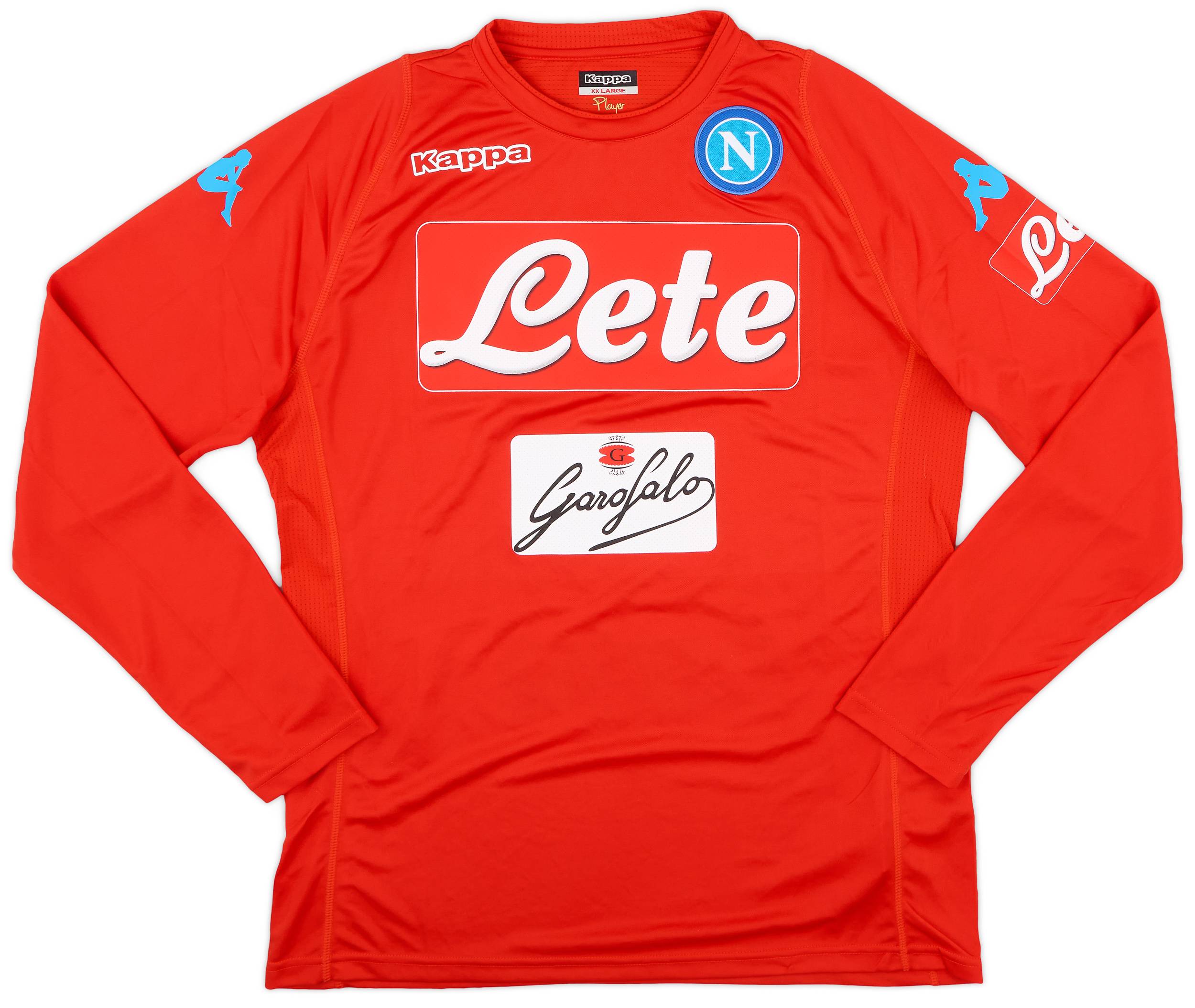 2015-16 Napoli Kappa Training L/S Shirt - 8/10 - (XXL)