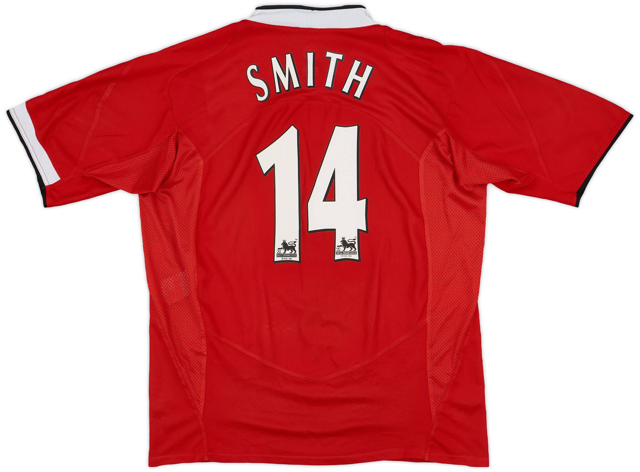 2004-06 Manchester United Home Shirt Smith #14 - 7/10 - (XL)