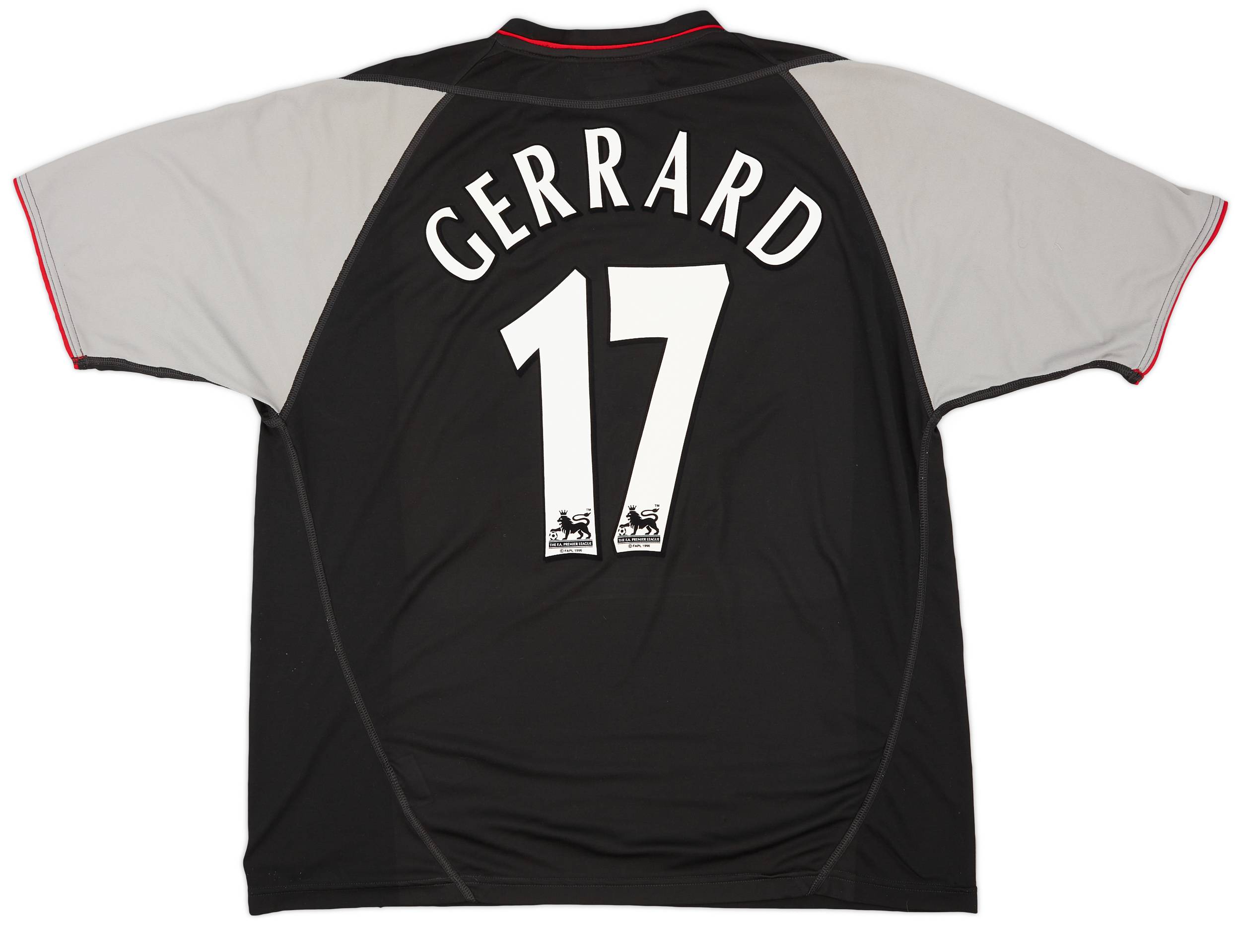 2002-04 Liverpool Away Shirt Gerrard #17 - 8/10 - (XL)