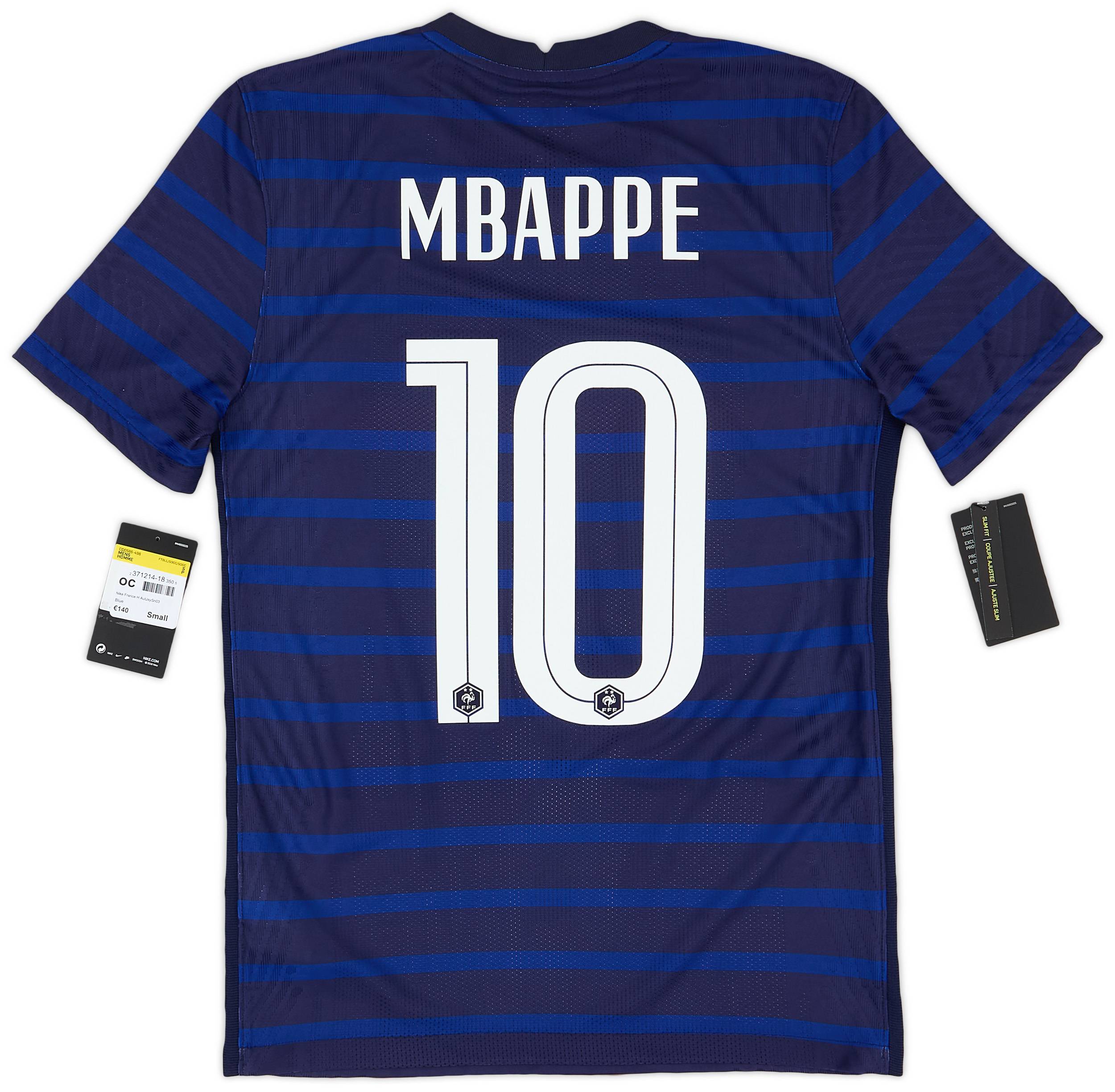 2020-21 France Authentic Home Shirt Mbappe #10 (S)