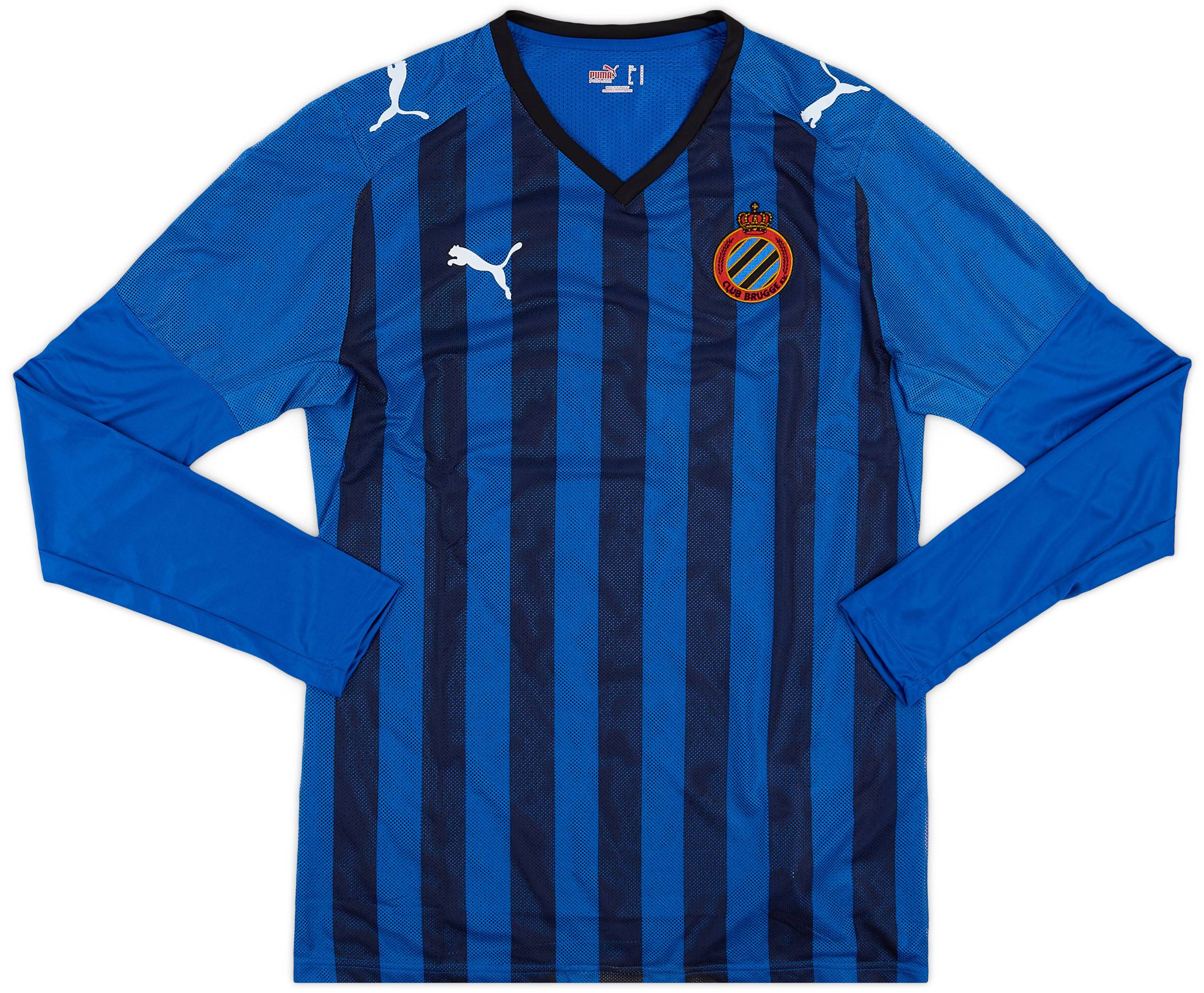 2008-09 Club Brugge Player Issue Home L/S Shirt - 8/10 - (M)