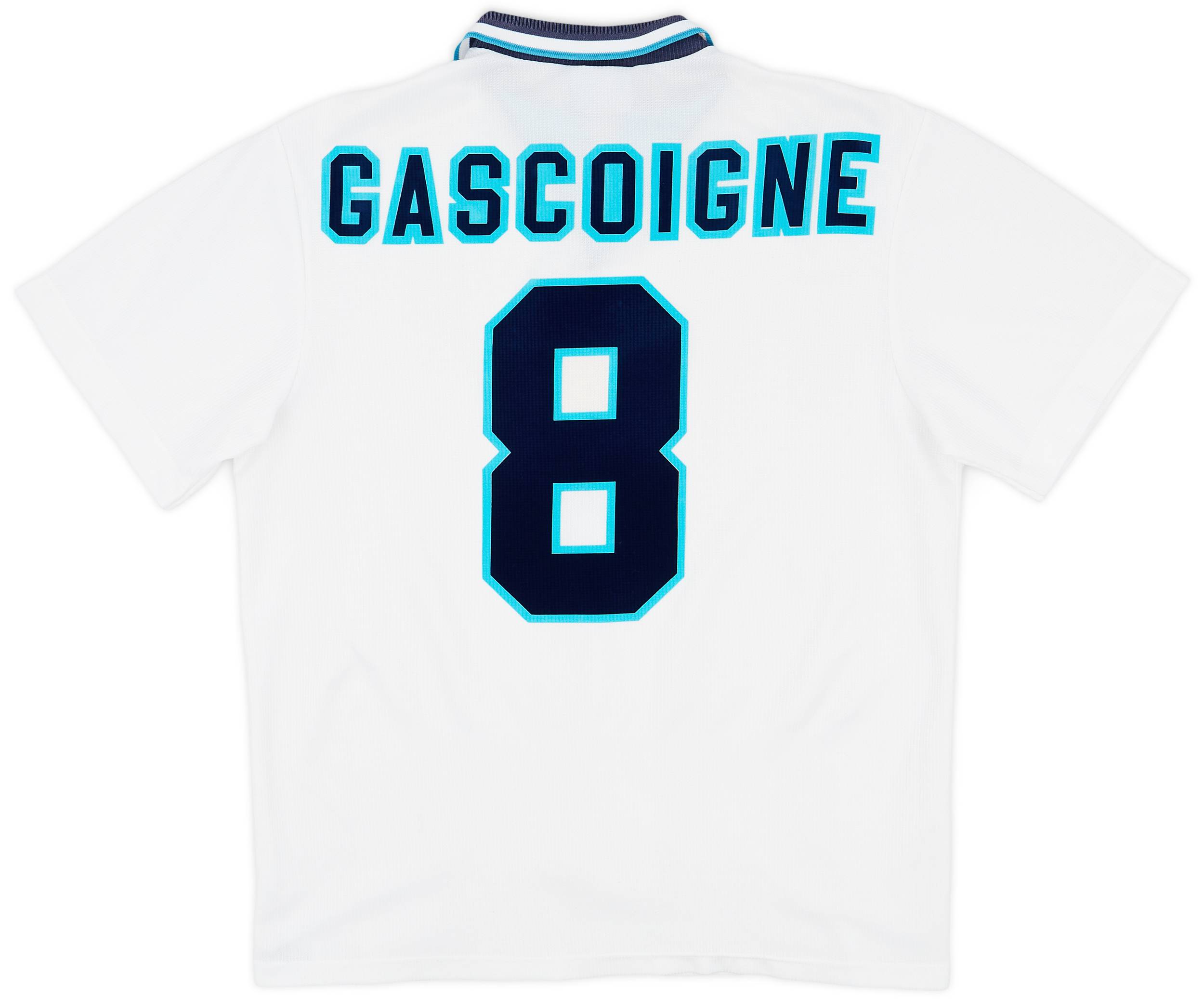 1995-97 England Home Shirt Gascoigne #8 - 5/10 - (L)