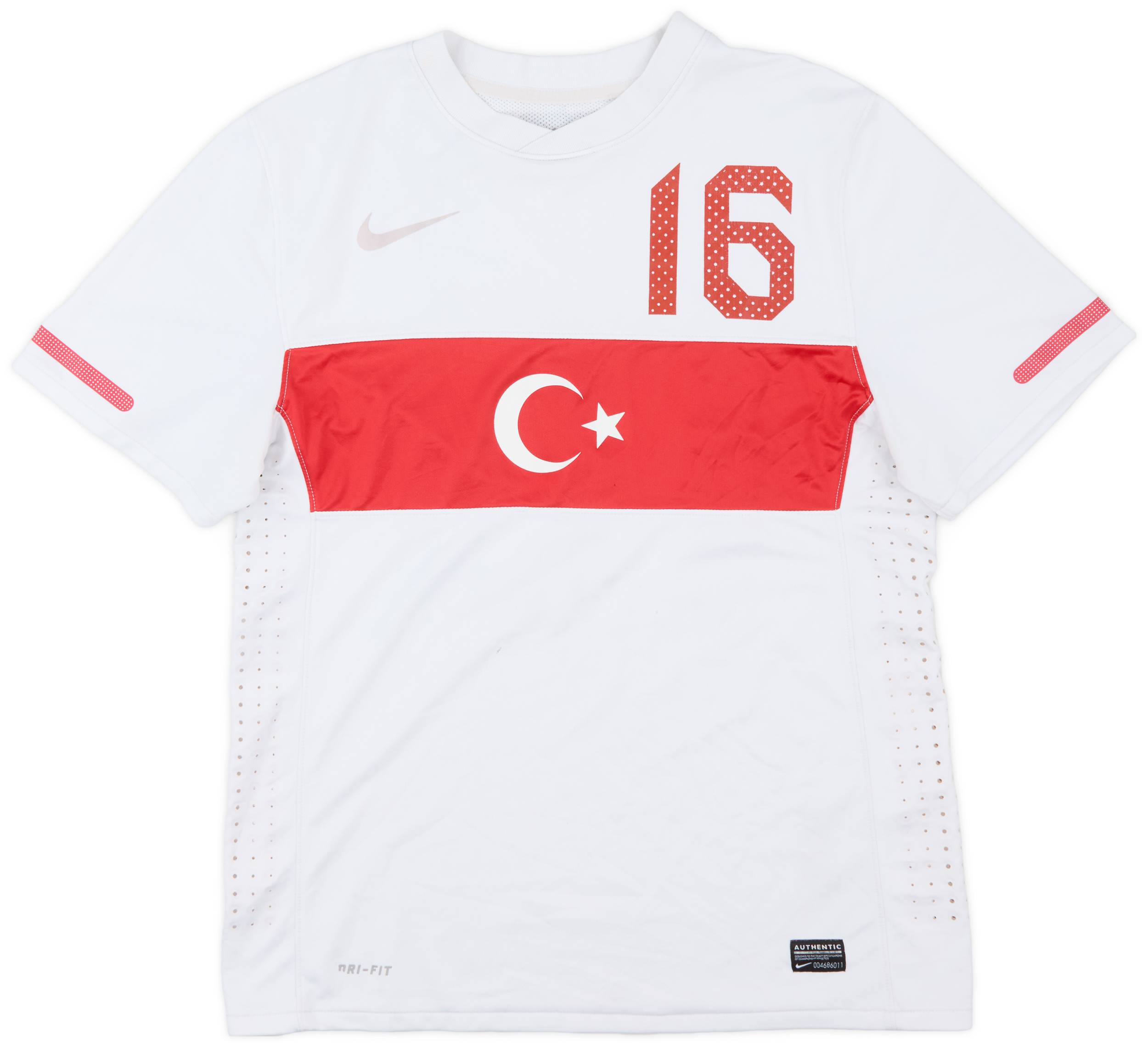 2010-11 Turkey Away Shirt #16 - 5/10 - (S)