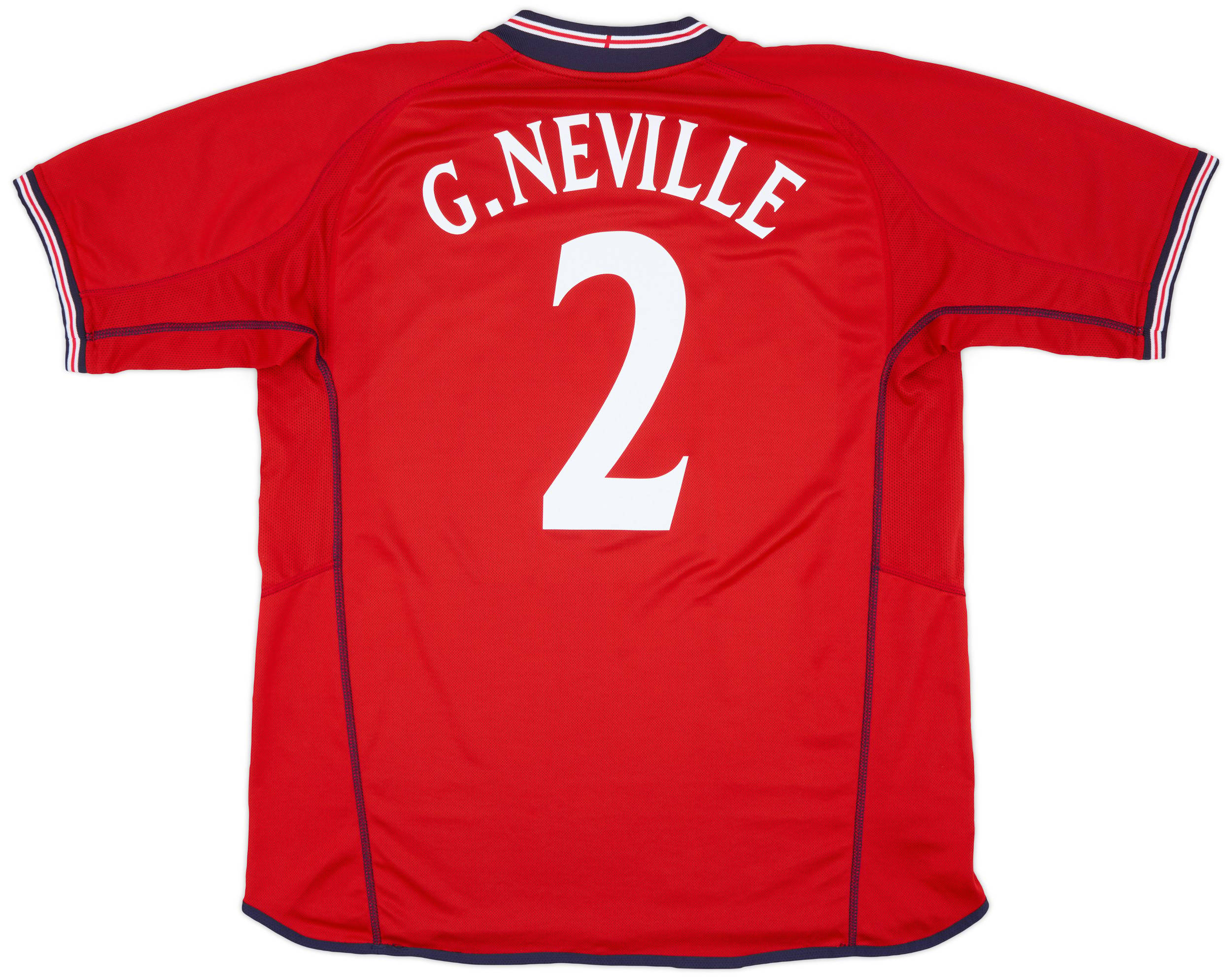 2002-04 England Away Shirt G.Neville #2 - 8/10 - (XL)