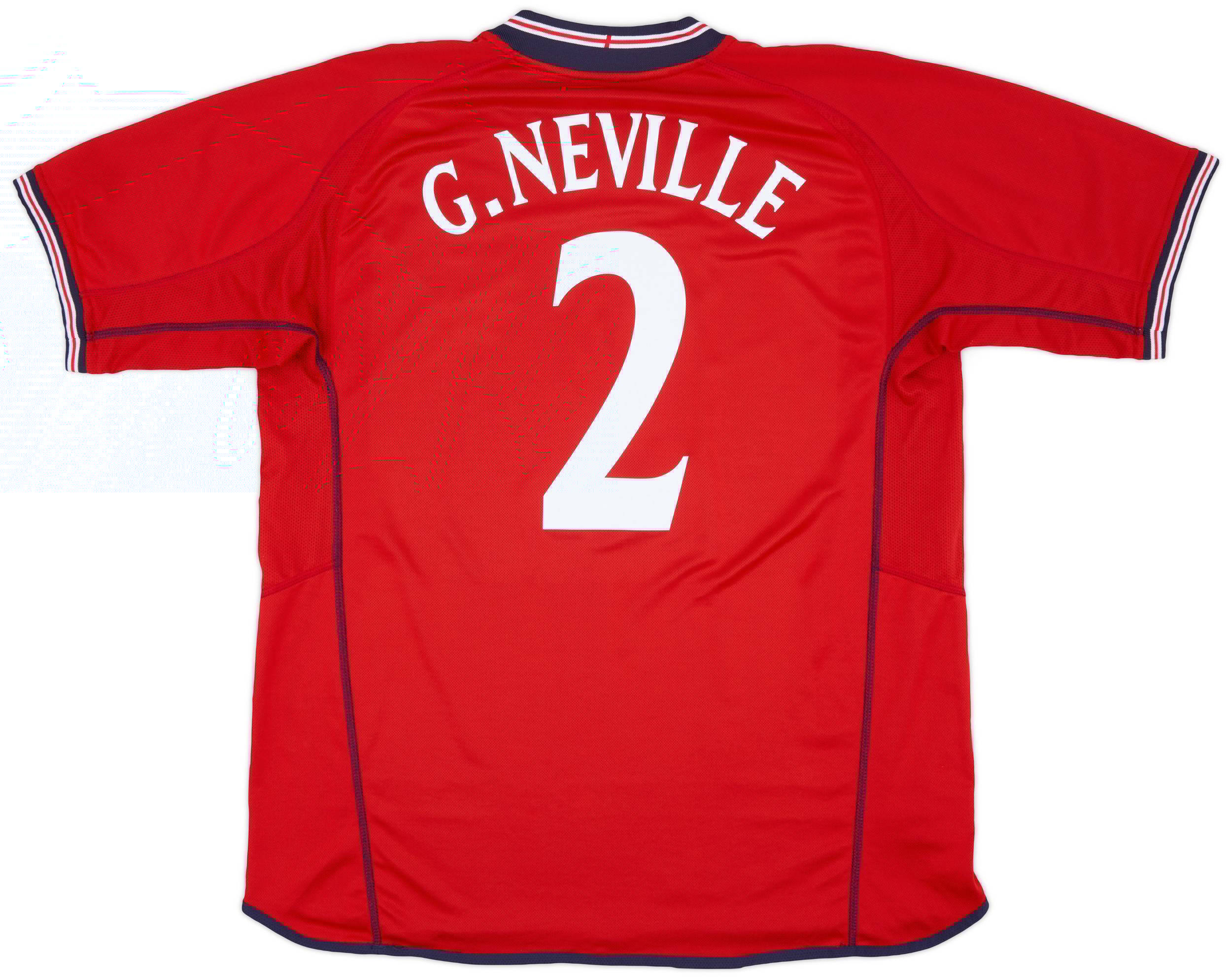 2002-04 England Away Shirt G.Neville #2 - 8/10 - (XL)
