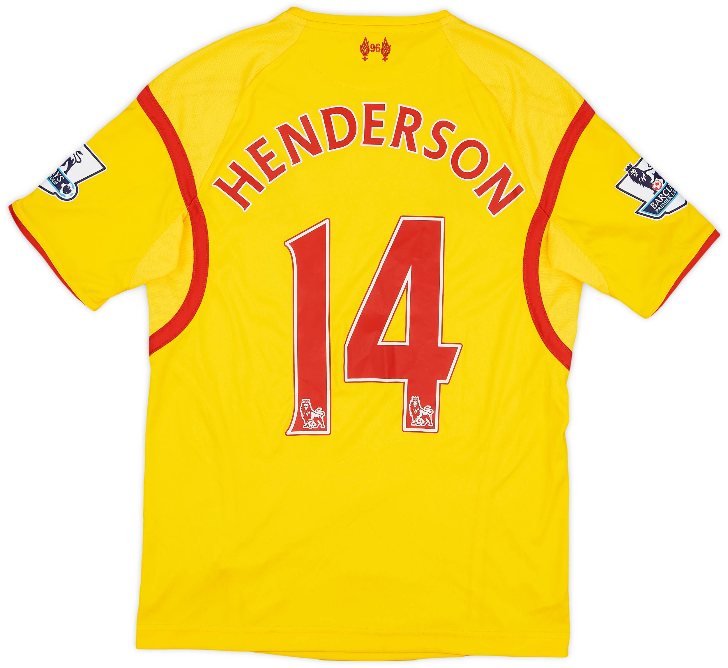 2014-15 Liverpool Away Shirt Henderson #14 - 7/10 - (XL.Boys)