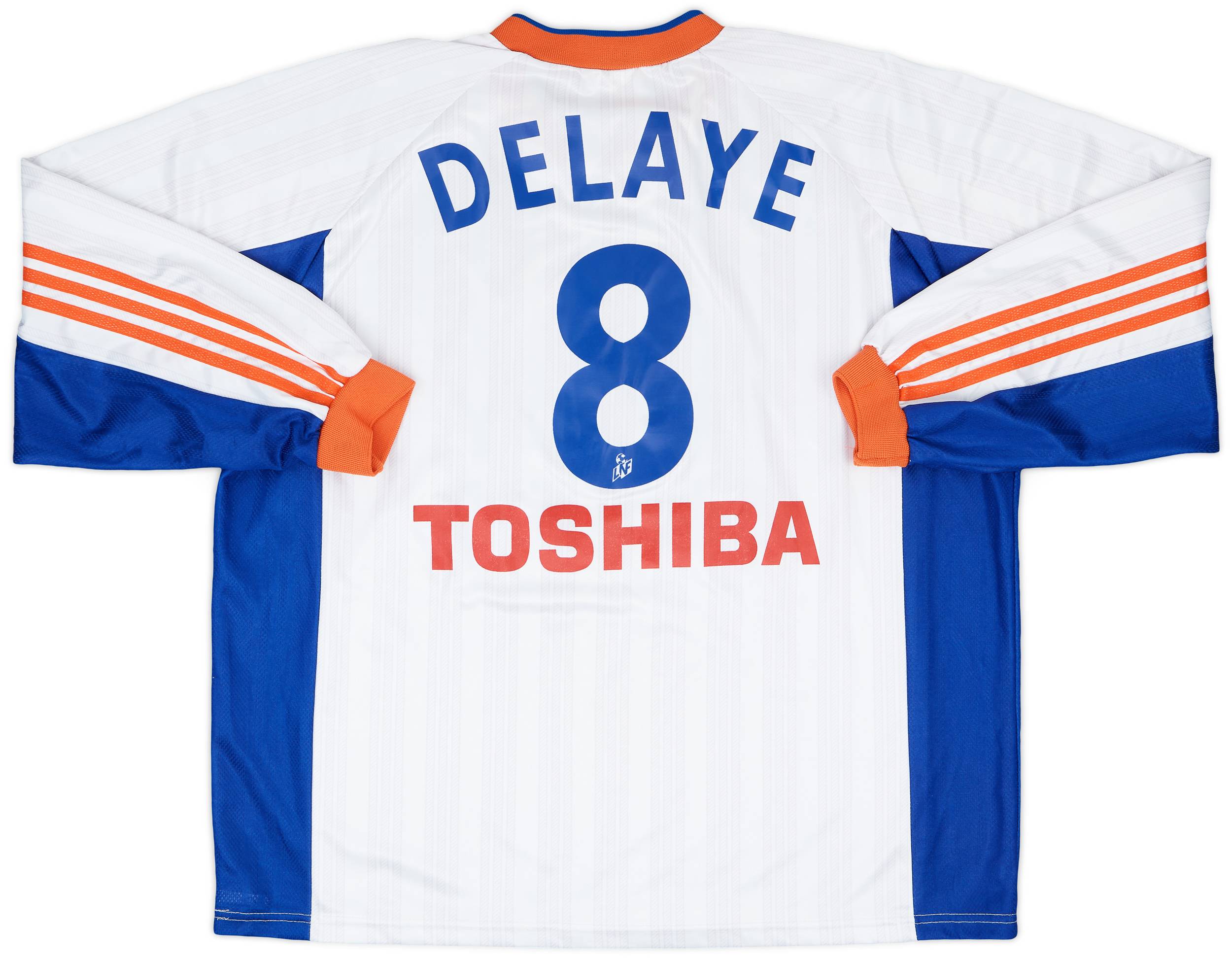 1999-00 Montpellier Away L/S Shirt Delaye #8 - 8/10 - (XL)
