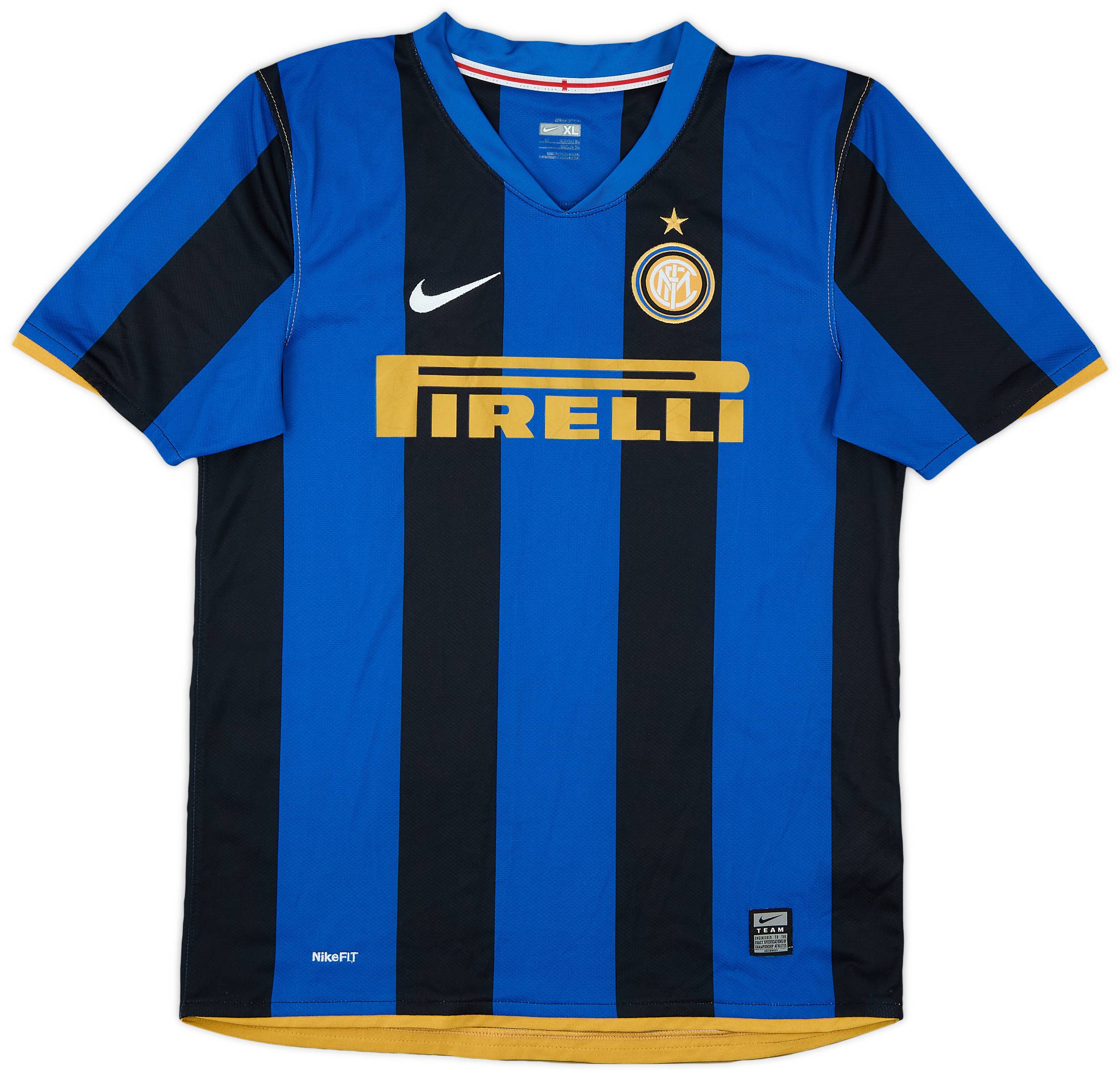 2008-09 Inter Milan Home Shirt - 9/10 - (XL.Boys)