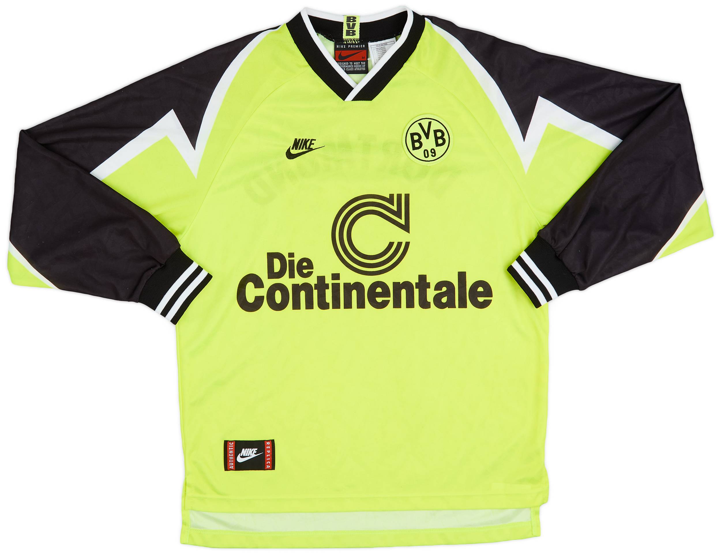 1995-96 Borussia Dortmund Home L/S Shirt - 9/10 - (M)