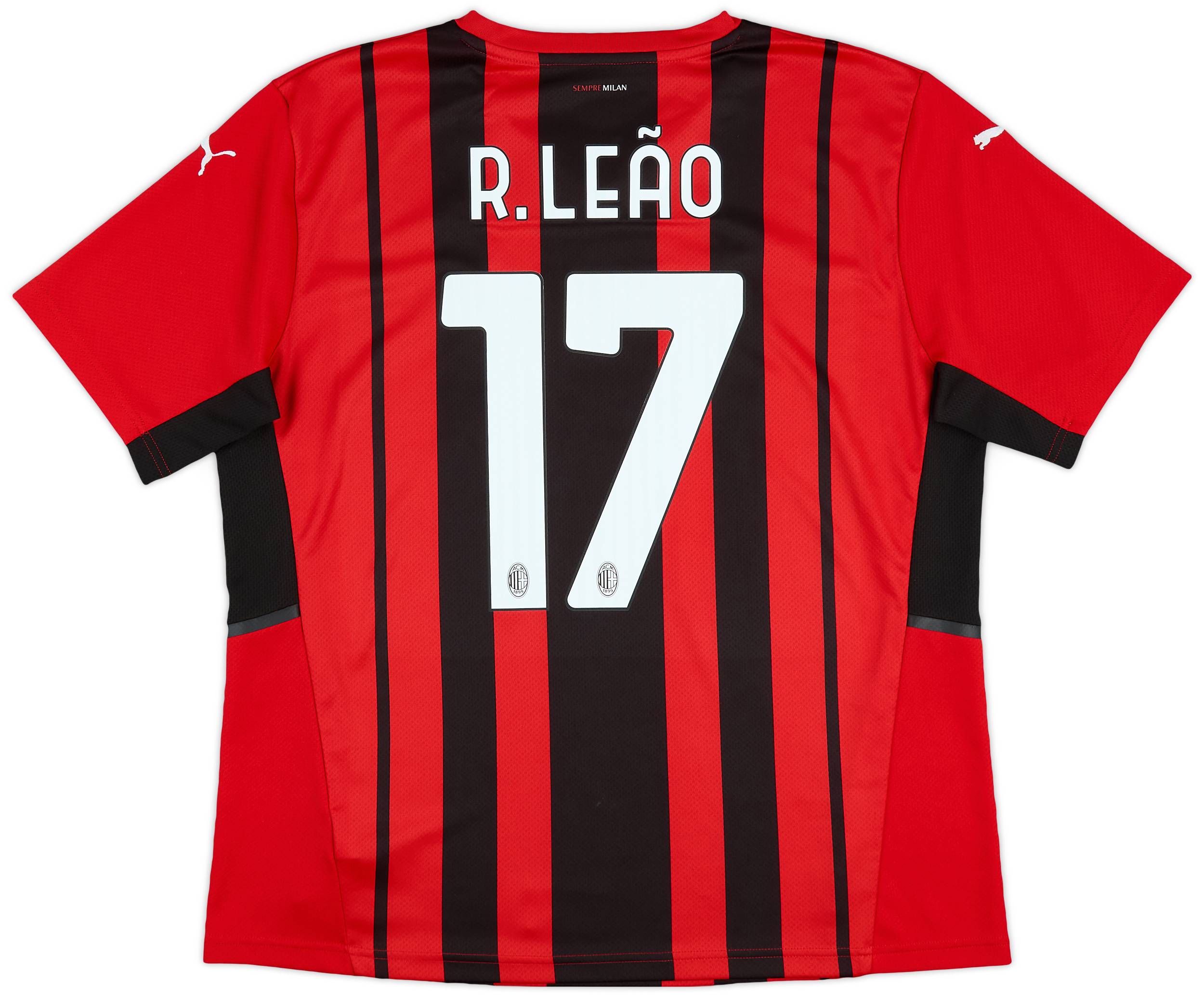 2021-22 AC Milan Home Shirt R.Leao #17 - 9/10 - (XL)