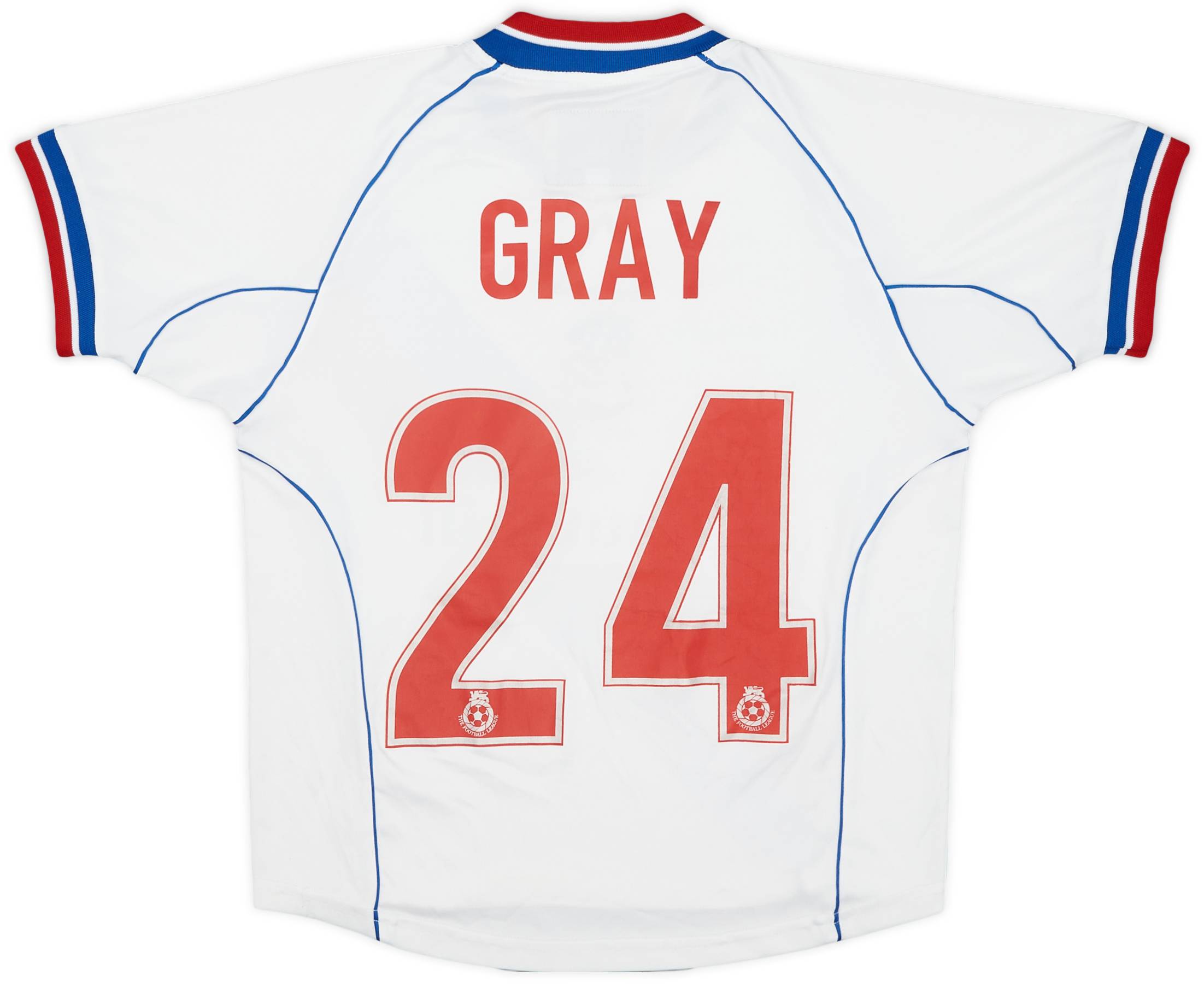 2001-02 Crystal Palace Away Shirt Gray #24 - 8/10 - (L.Boys)