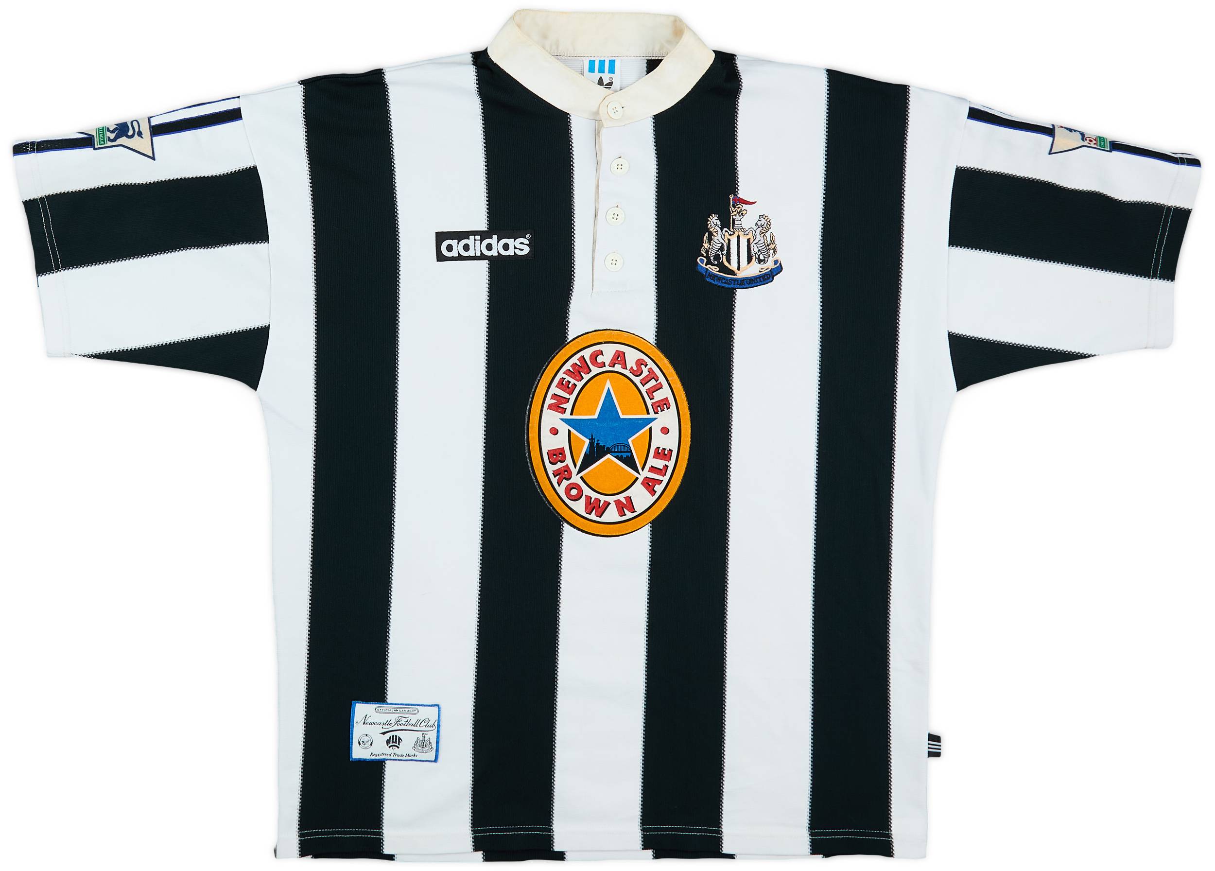 1995-97 Newcastle Home Shirt Shearer #9 - 6/10 - (L)