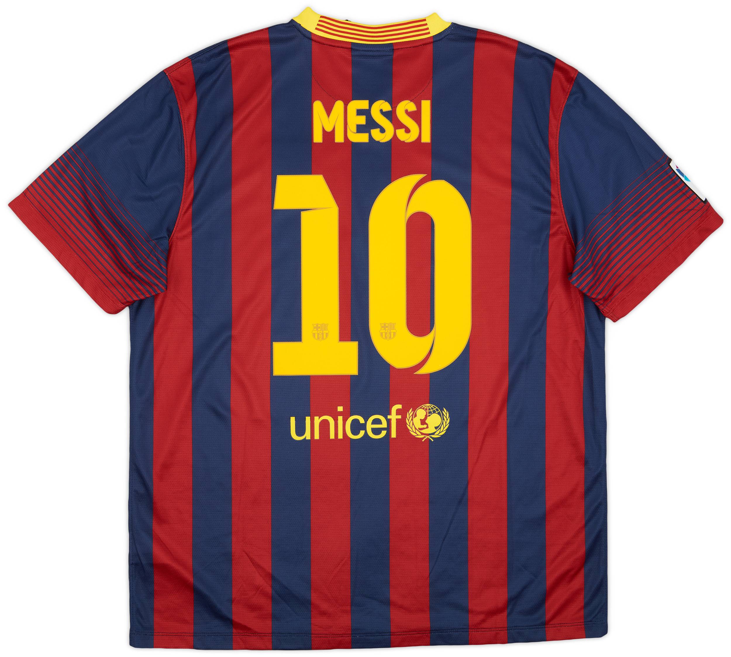 2013-14 Barcelona Home Shirt Messi #10 (XL)
