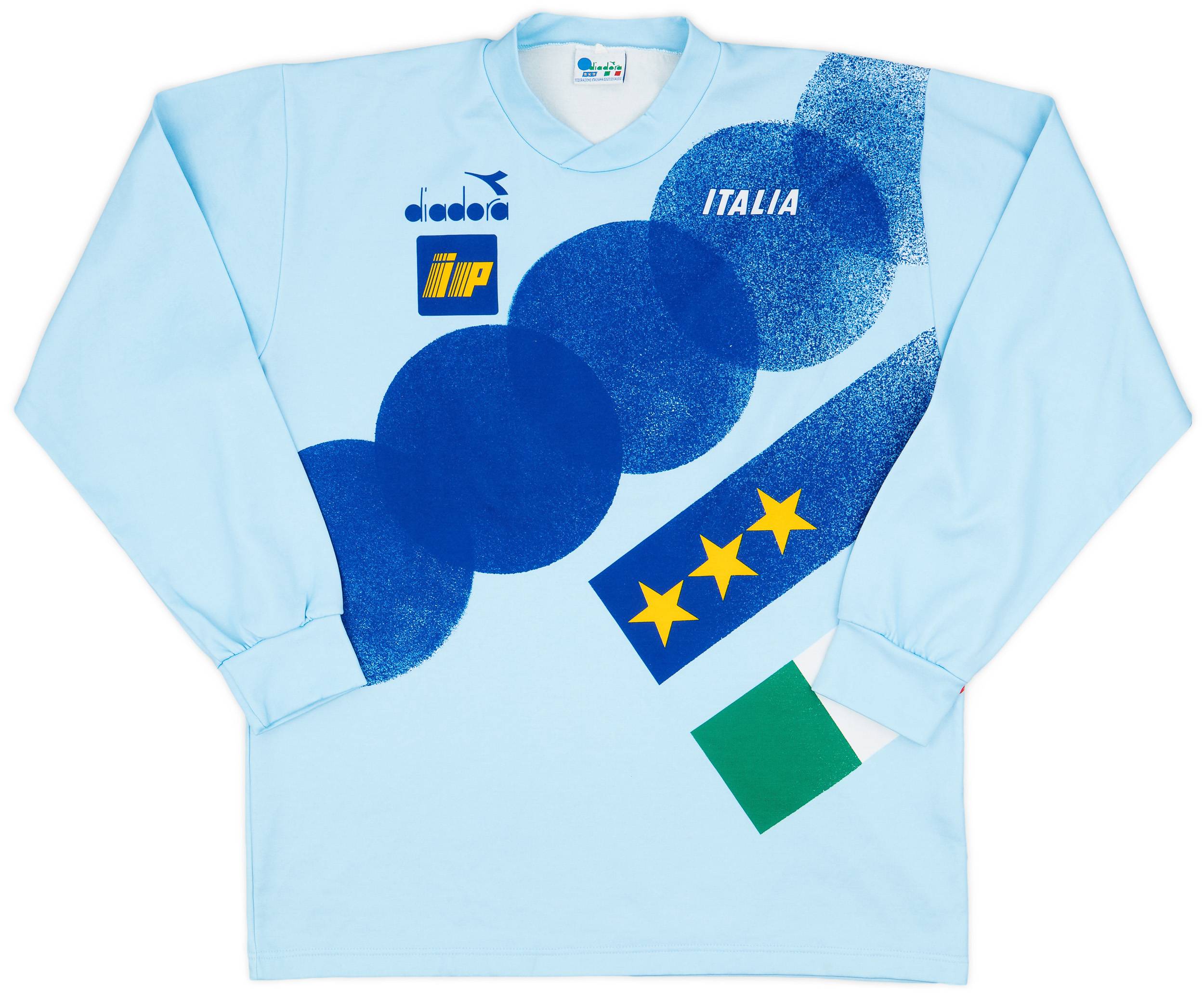 1992-94 Italy Diadora Training L/S Top #8 - 8/10 - (L)