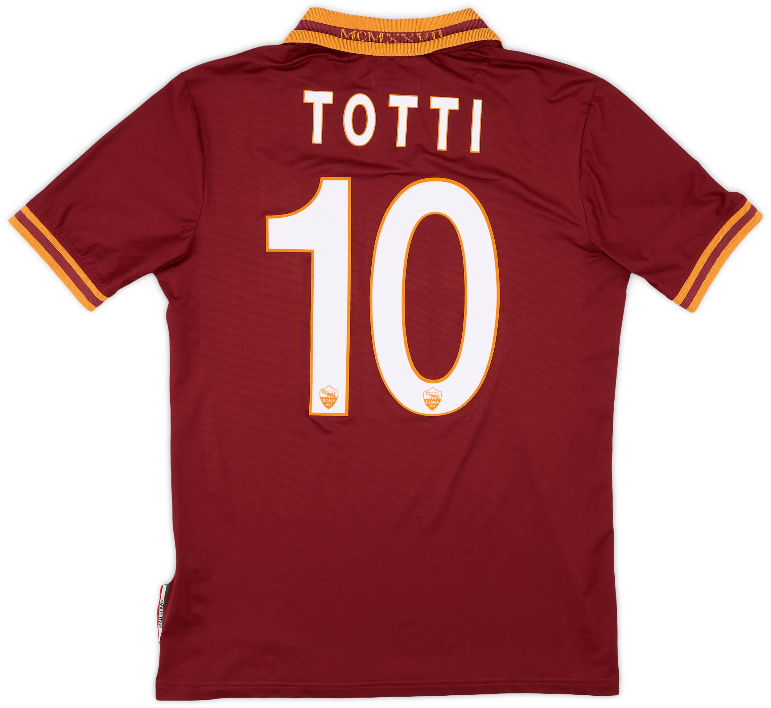 2013-14 Roma Home Shirt Totti #10 - 7/10 - (S)