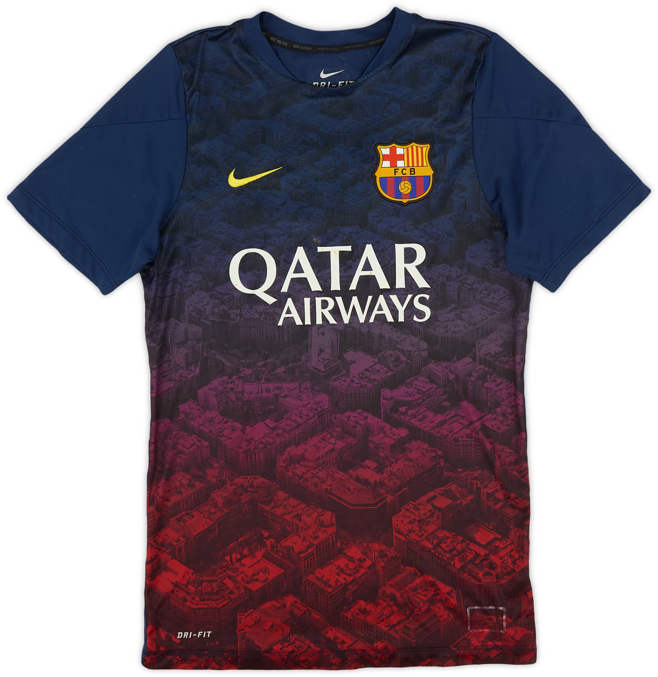 2013 14 Barcelona Nike Training Shirt 7 10 S