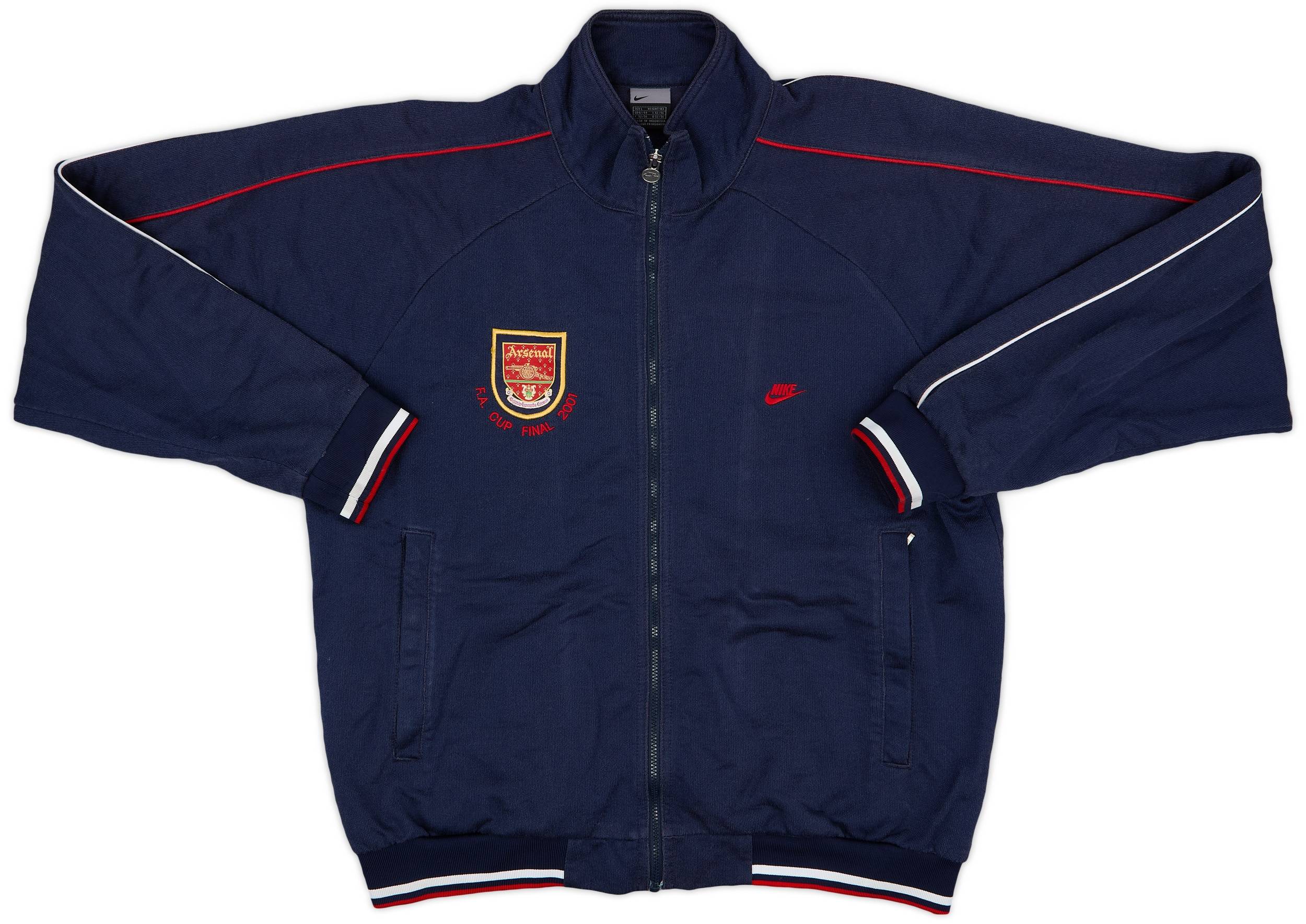 2001-02 Arsenal Fc Nike Track Jacket Football Gunners SIZE
