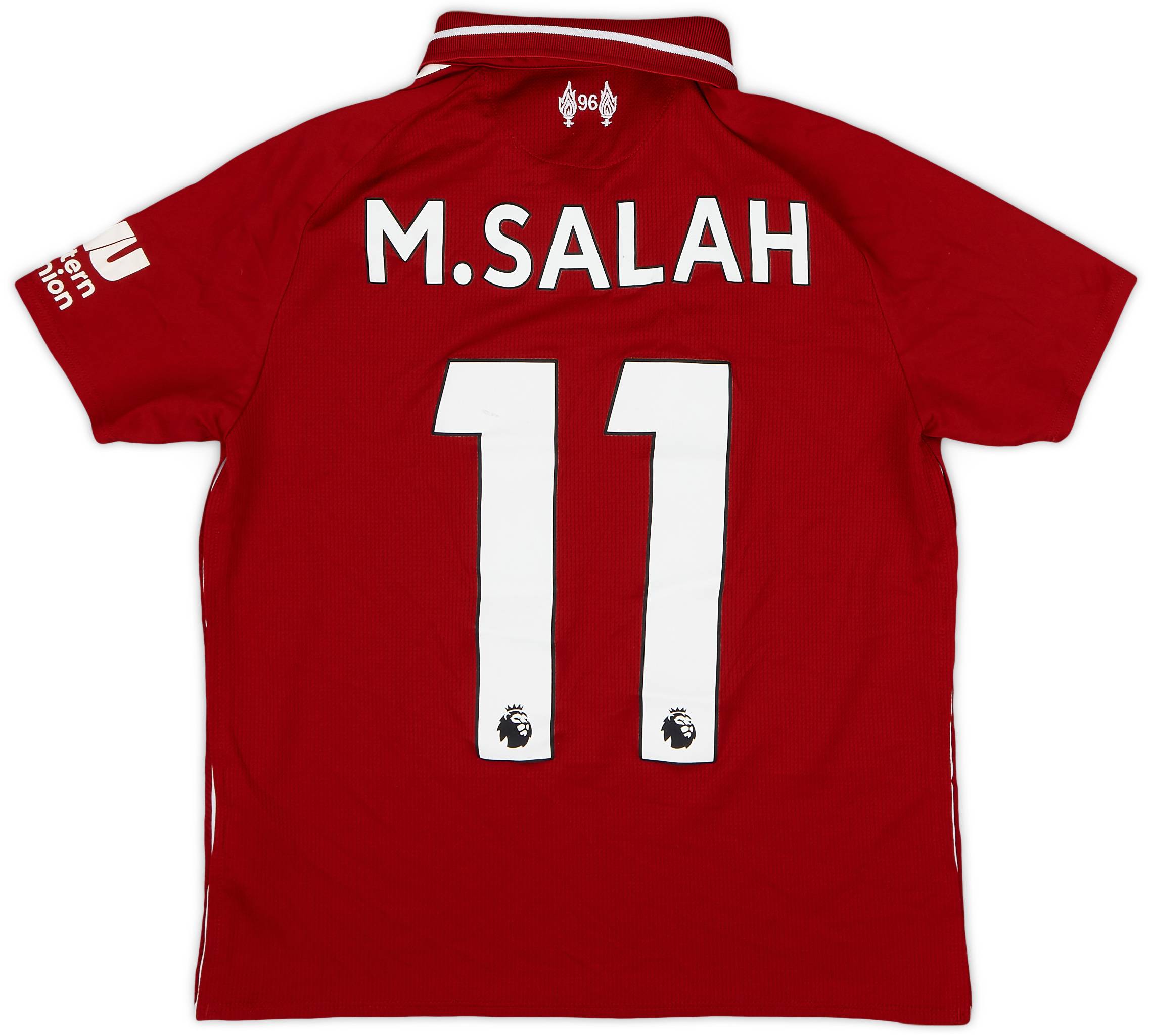 2018-19 Liverpool Home Shirt M. Salah #10 - 7/10 - (M.Boys)
