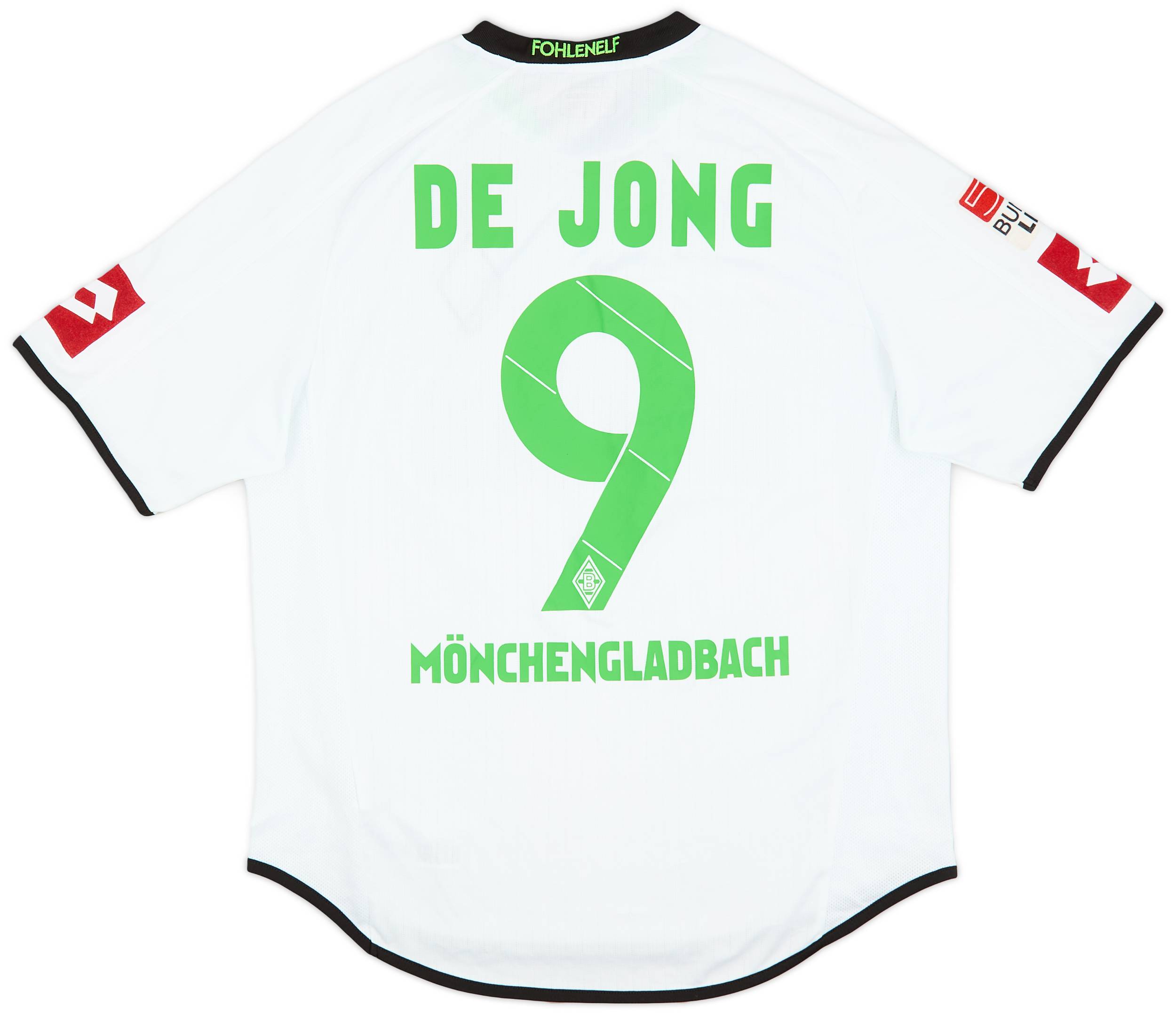 2012-13 Borussia Monchengladbach Home Shirt De Jong #9 - 7/10 - (M)