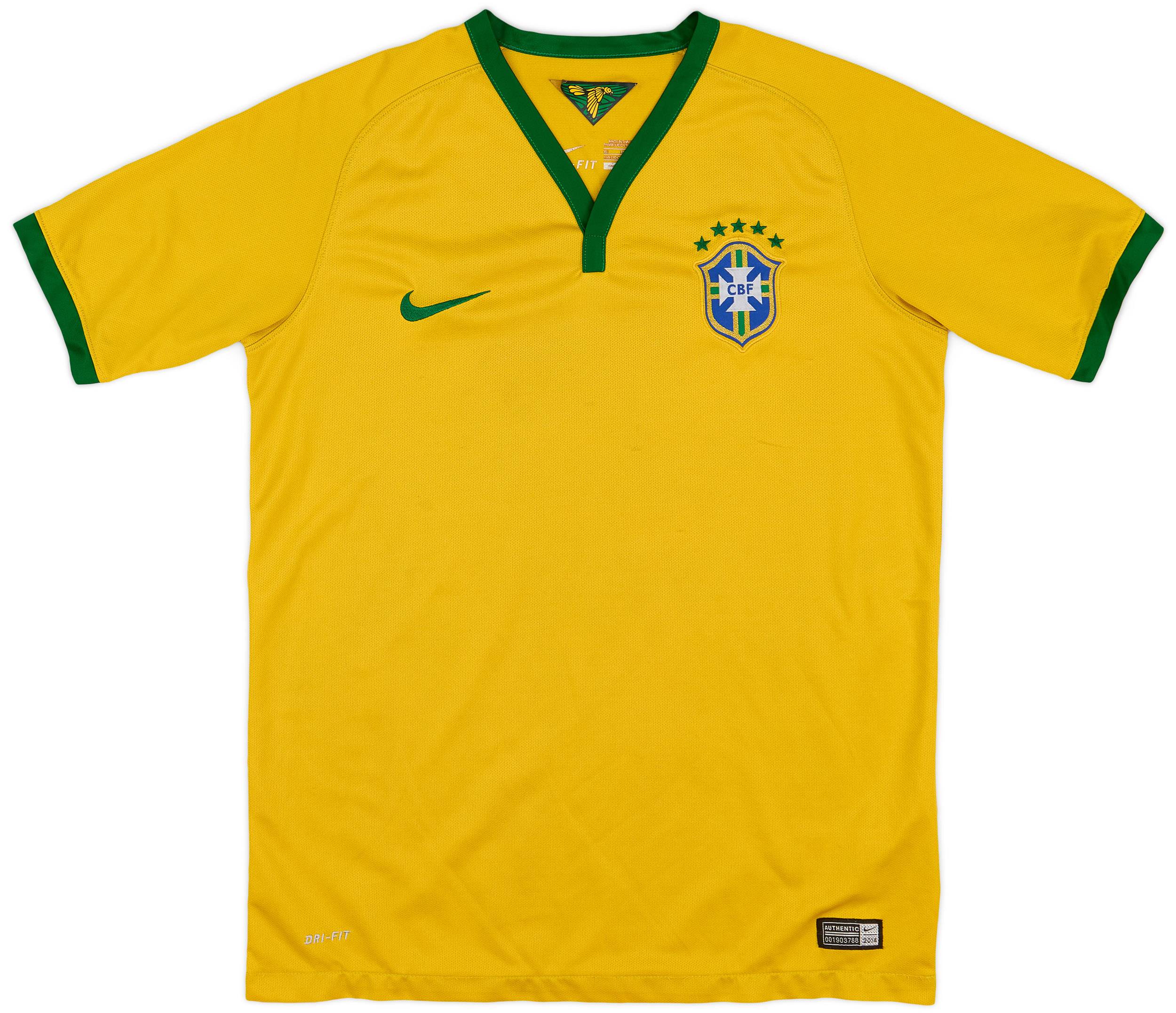 2014-15 Brazil Home Shirt - 4/10 - (XL.Boys)
