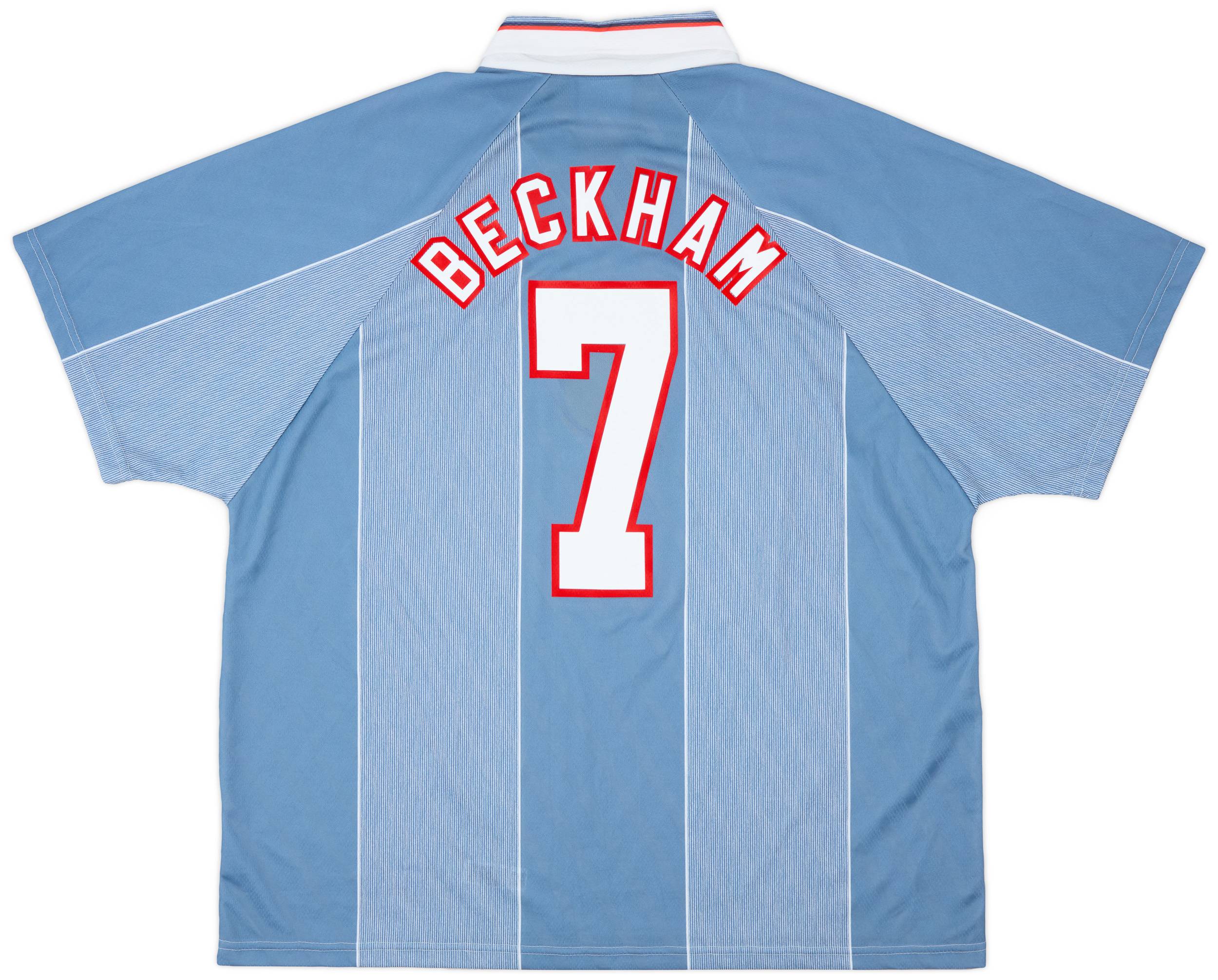 1996-97 England Away Shirt Beckham #7 - 8/10 - (XXL)