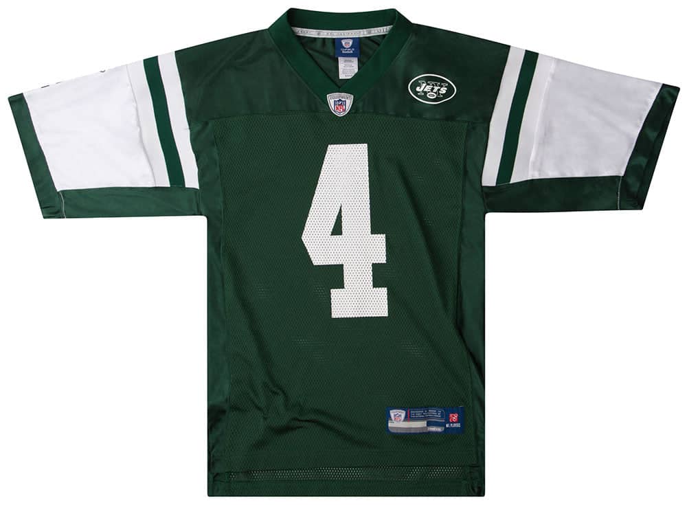2008 New York Jets Favre #4 Reebok On Field Jersey (Home) M