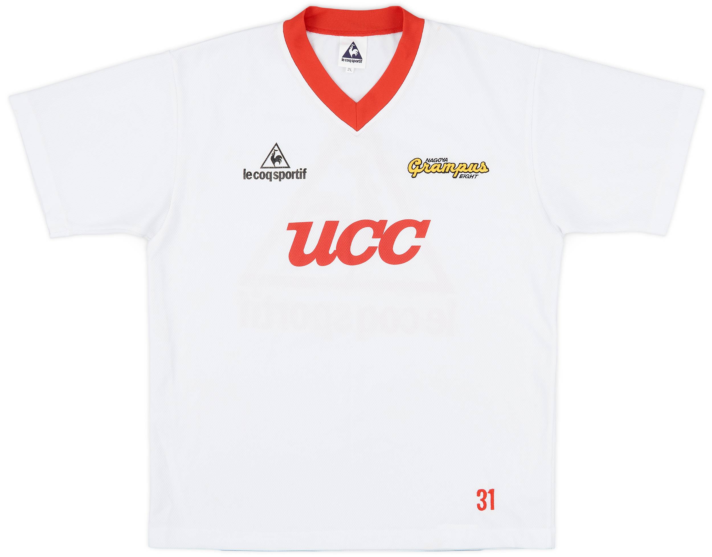 1998 Nagoya Grampus Eight Player Issue Le Coq Sportif Training Shirt #31 - 8/10 - (L)