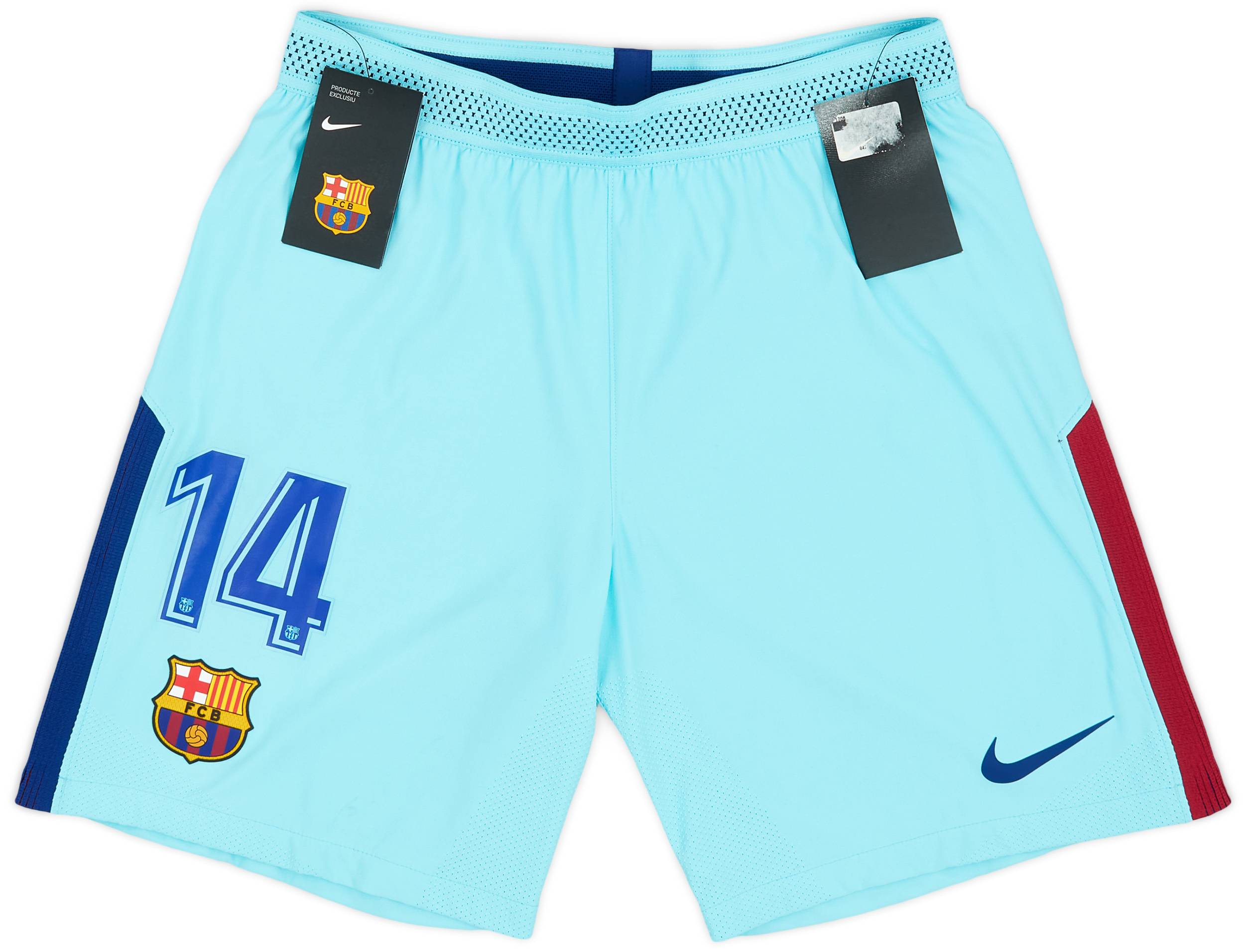 2017-18 Barcelona Authentic Away Shorts #14 (Coutinho) (M)