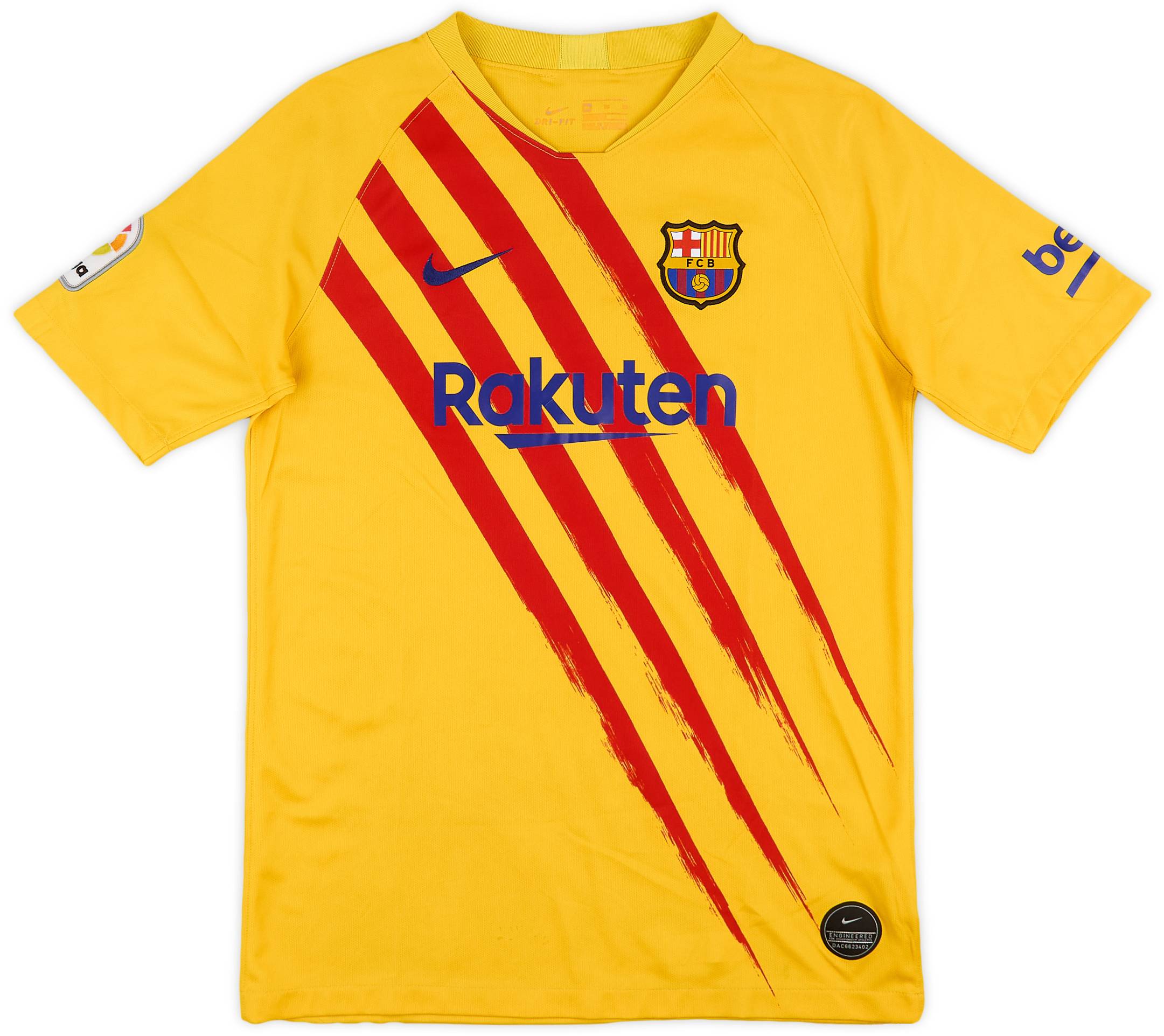 2019 20 Barcelona Senyera Fourth Shirt 7 10 XL.Boys