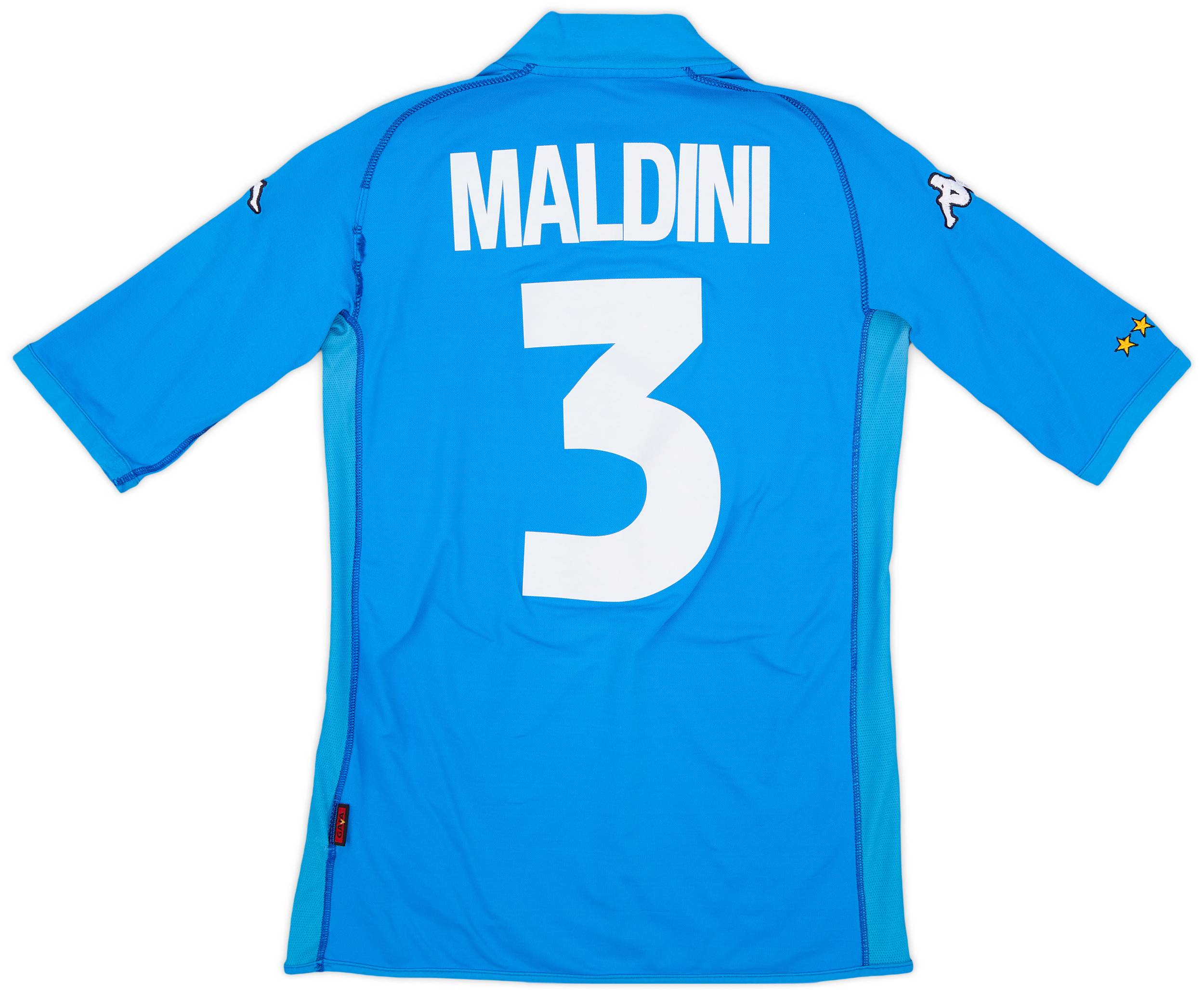 2002 Italy Home Shirt Maldini #3 - 4/10 - (M)