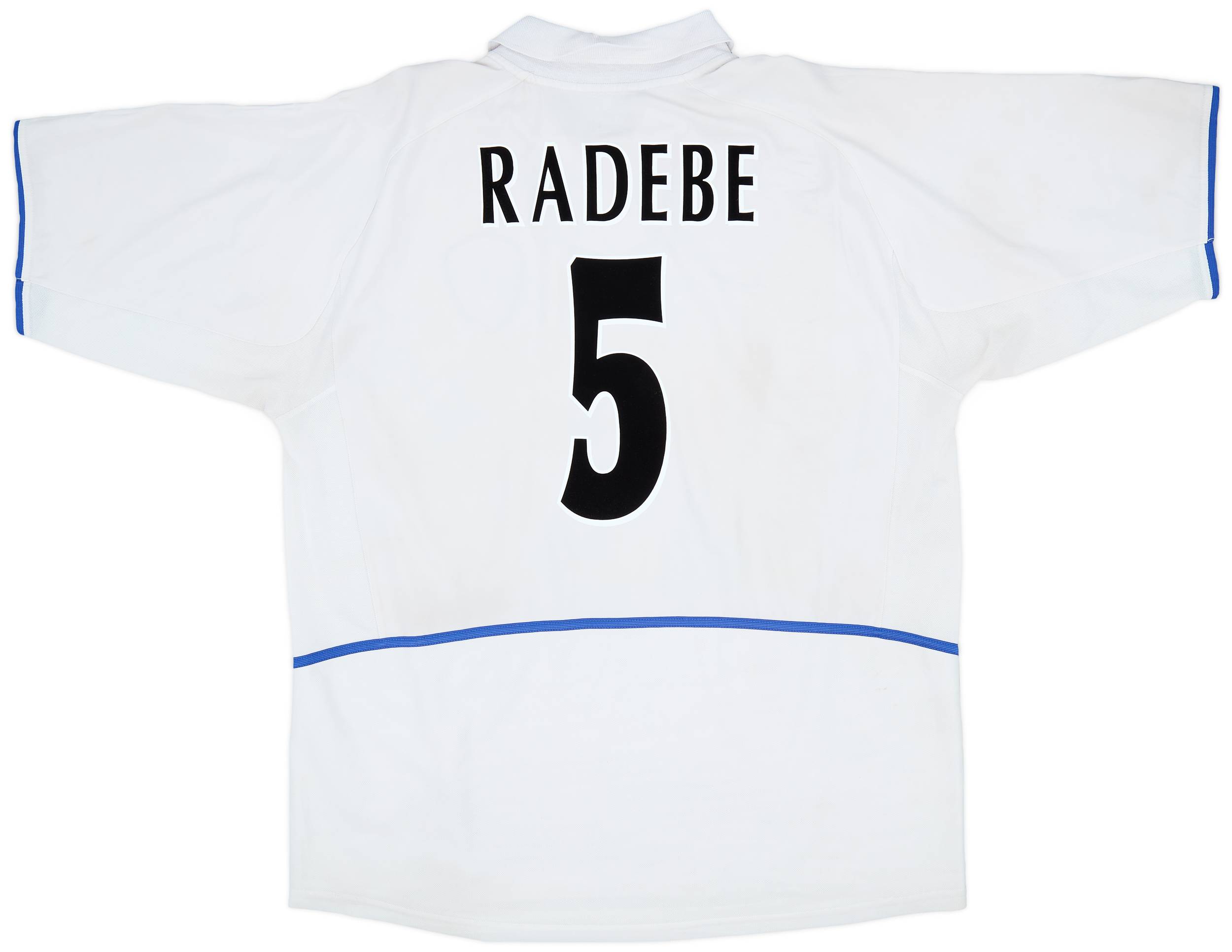 2002-03 Leeds United Home Shirt Radebe #5 - 5/10 - (XXL)