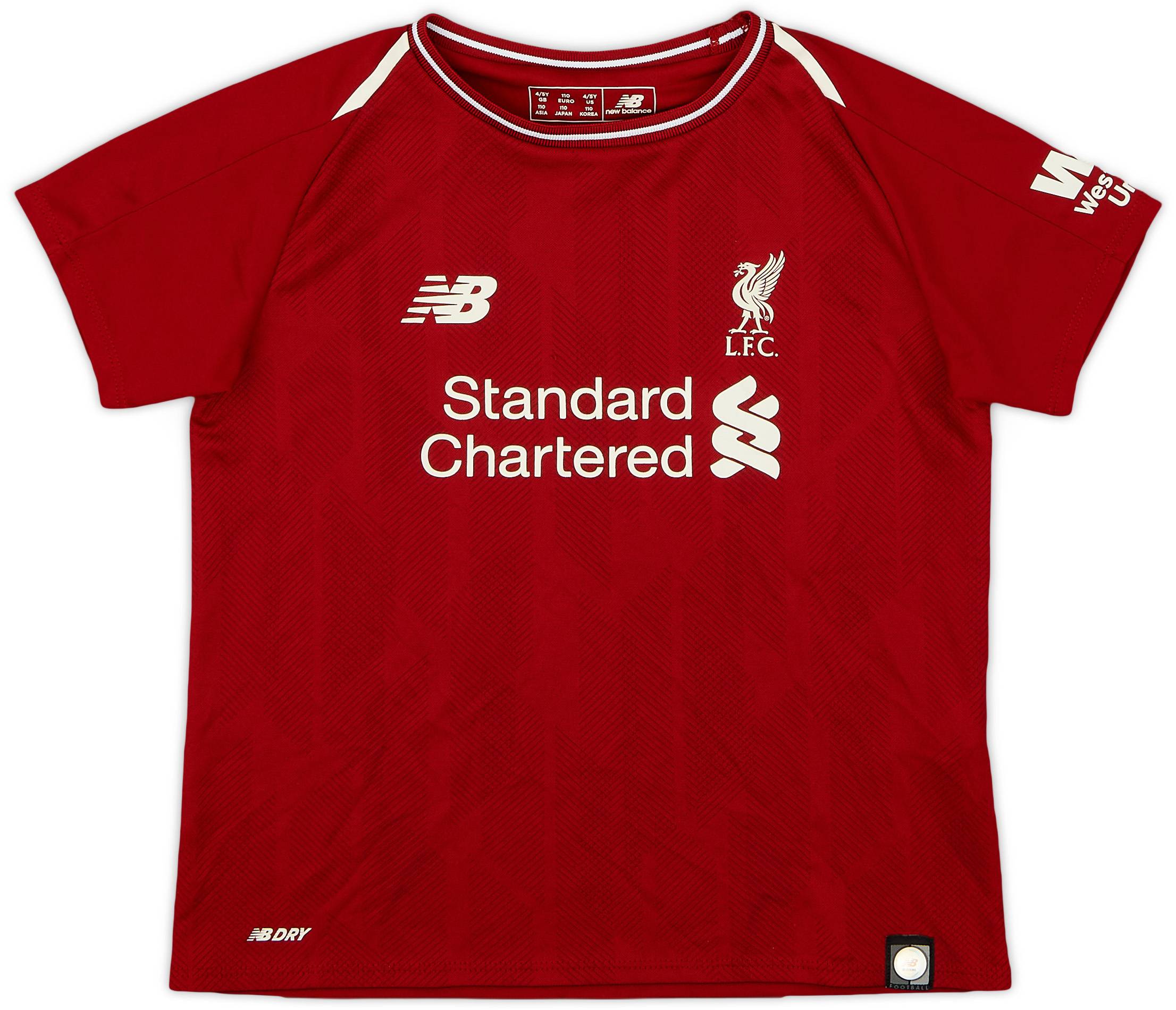 2018-19 Liverpool Home Shirt - 8/10 - (4-5 Years)