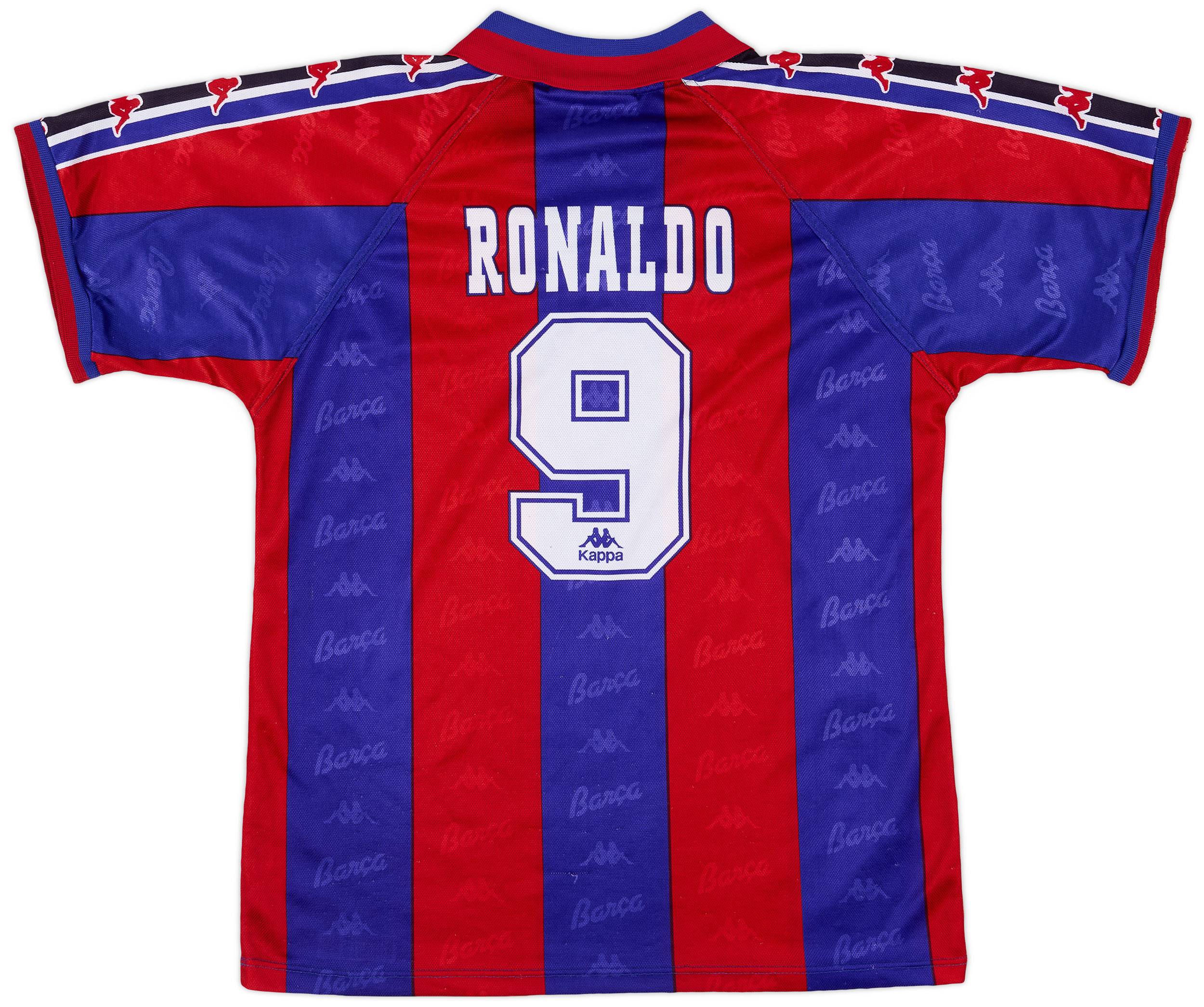 1995-97 Barcelona Home Shirt Ronaldo #9 - 8/10 - (S)