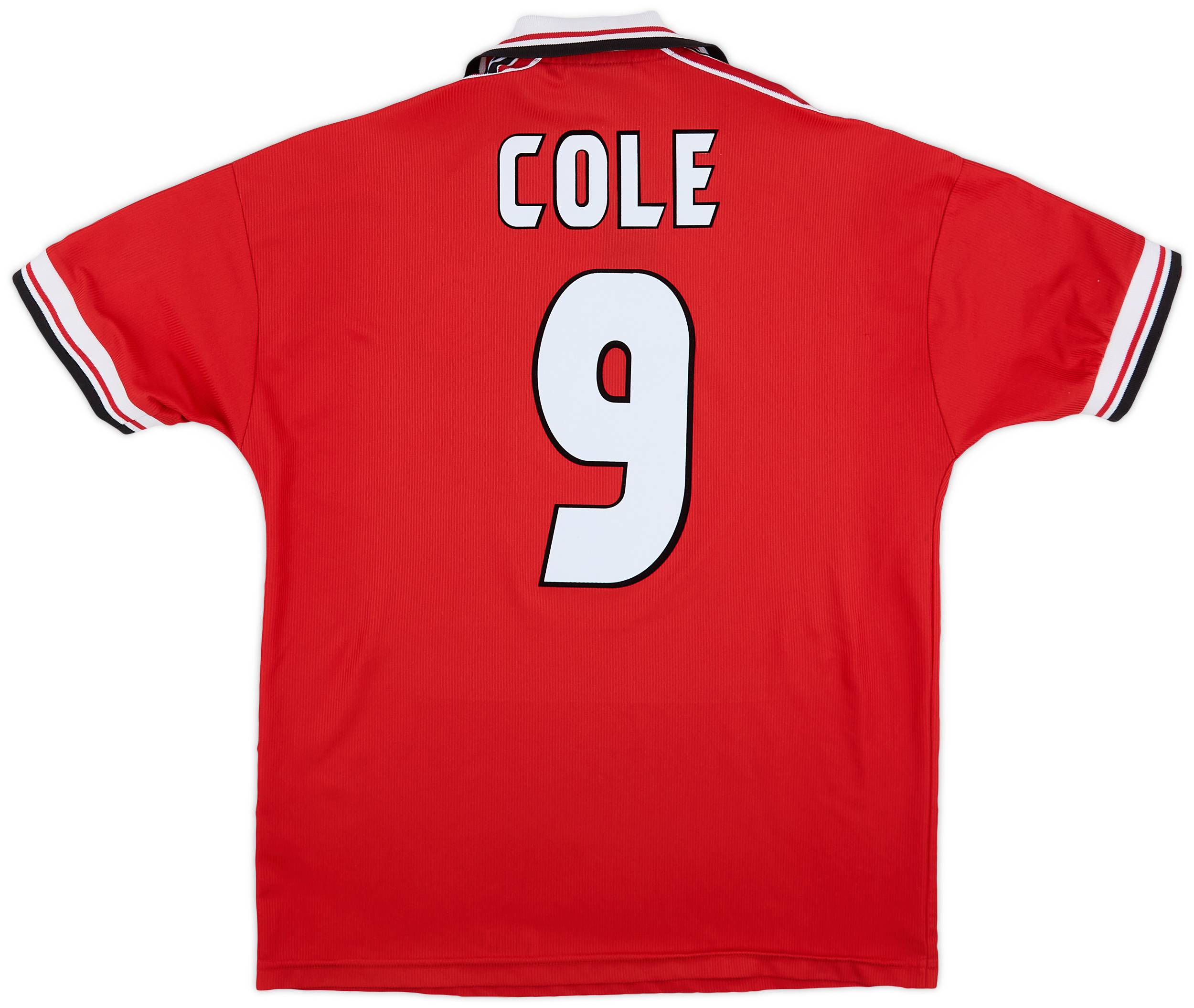 1998-00 Manchester United Home Shirt Cole #9 - 6/10 - (L)