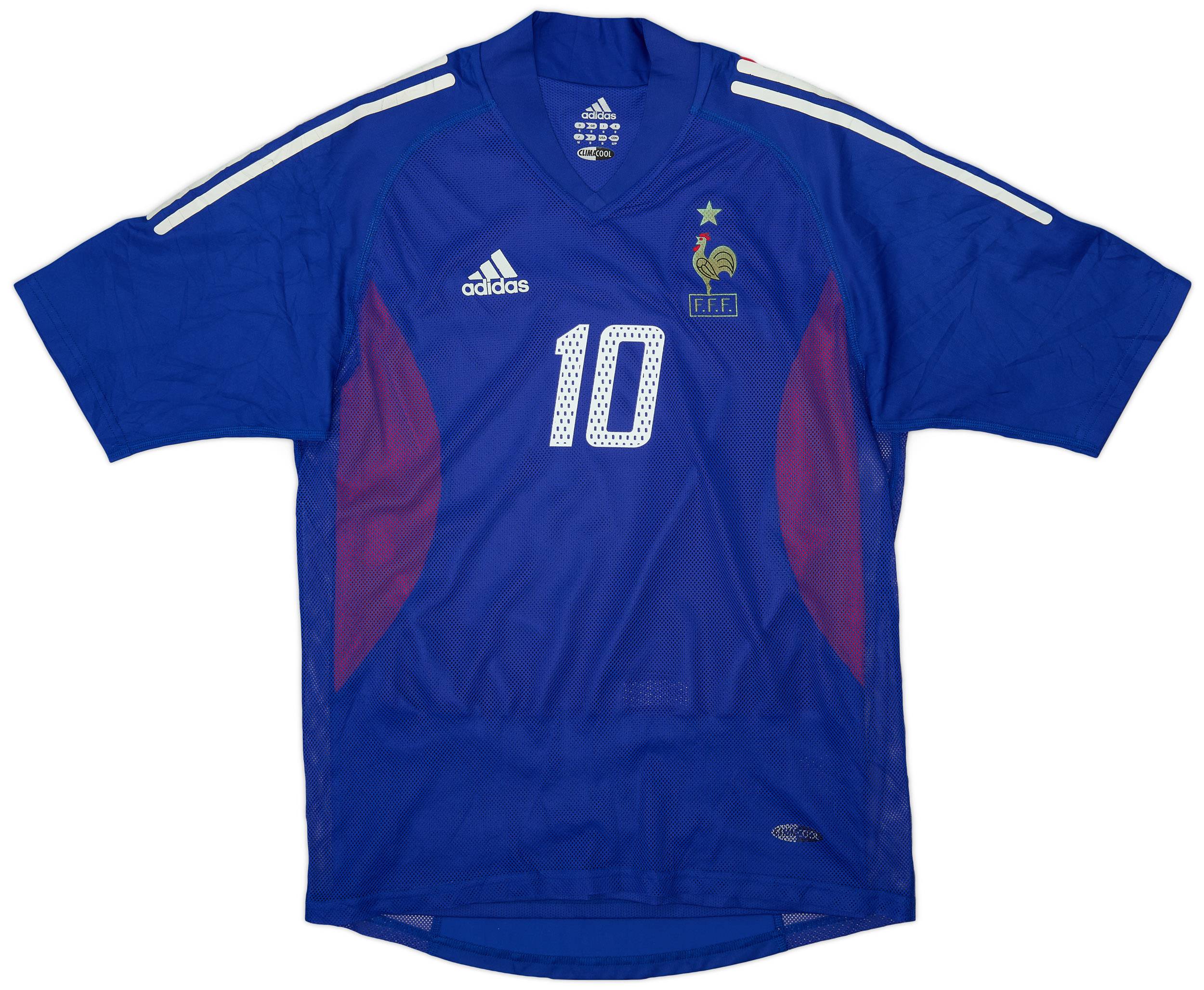 2002-04 France Player Issue Home Shirt Zidane #10 - 7/10 - (S)