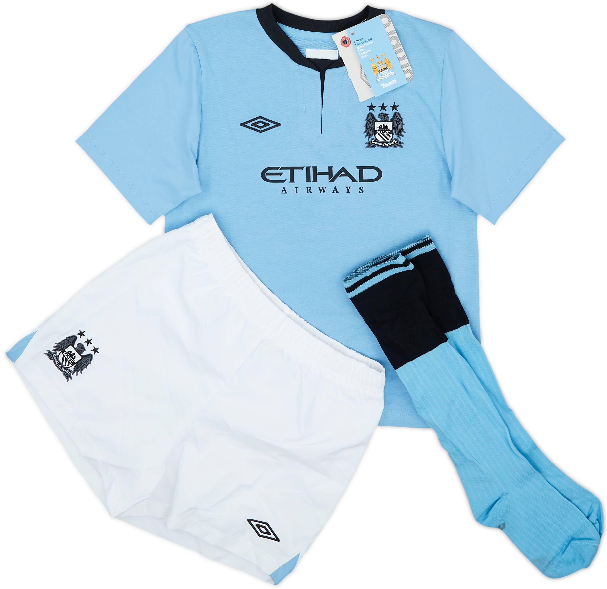2012-13 Manchester City Home Full Kit Kompany #4 (S.Boys)