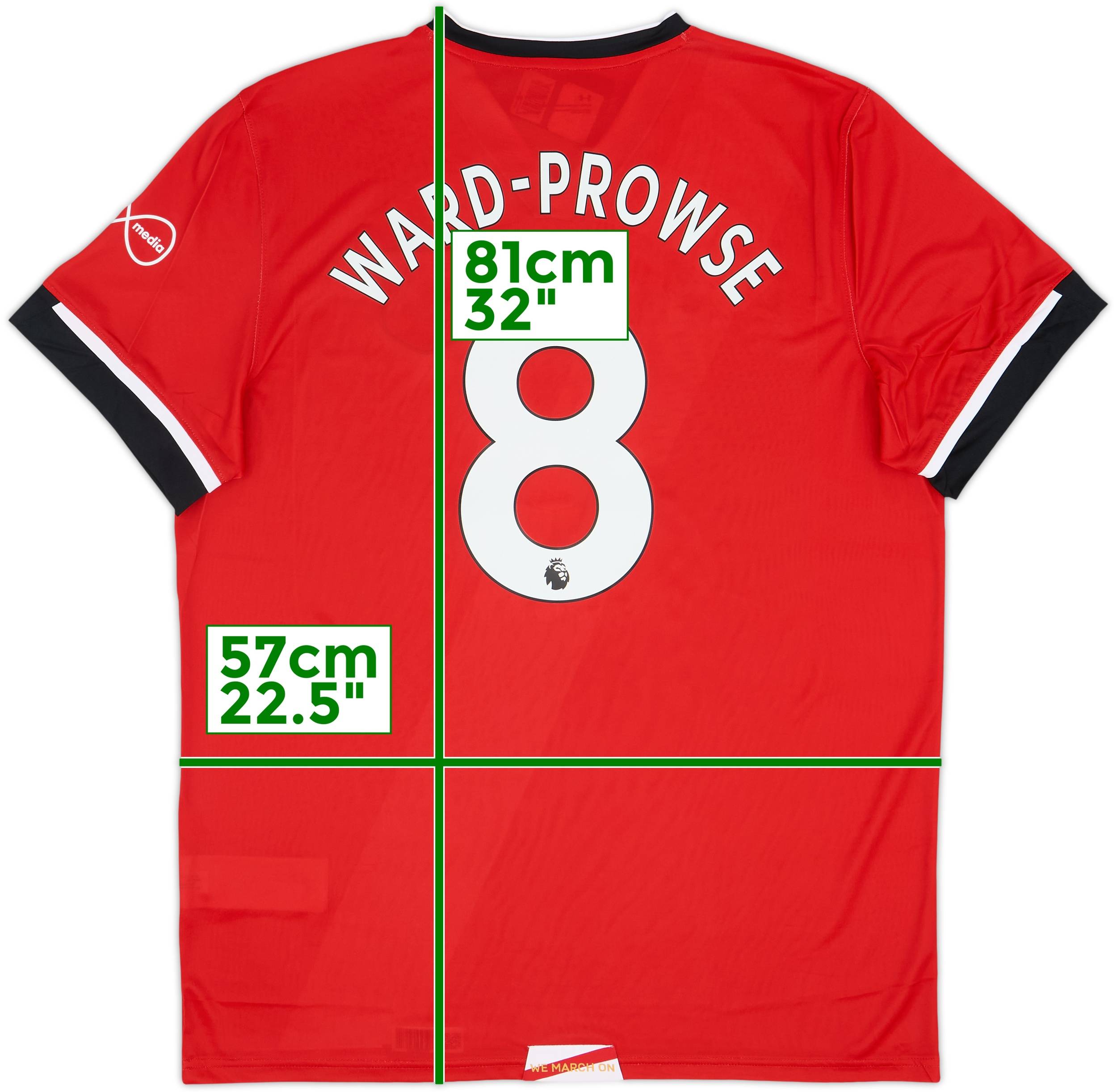 Southampton FC 8ウォードプラウズ【正規品】 2020-21 Southampton Home Shirt Ward-Prowse #8 (XL)