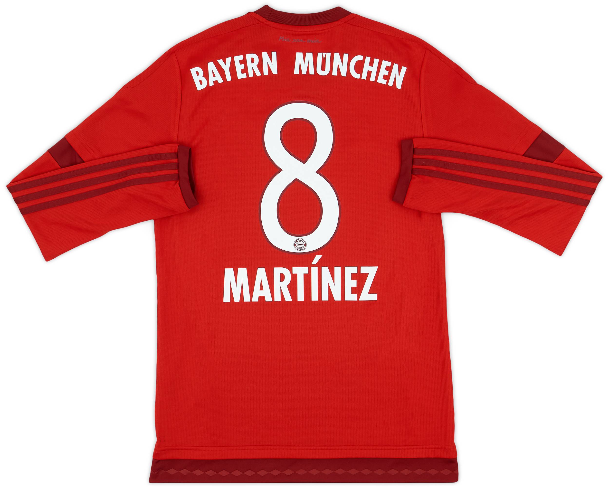 2015-16 Bayern Munich Home L/S Shirt Martinez #8 - 8/10 - (S)