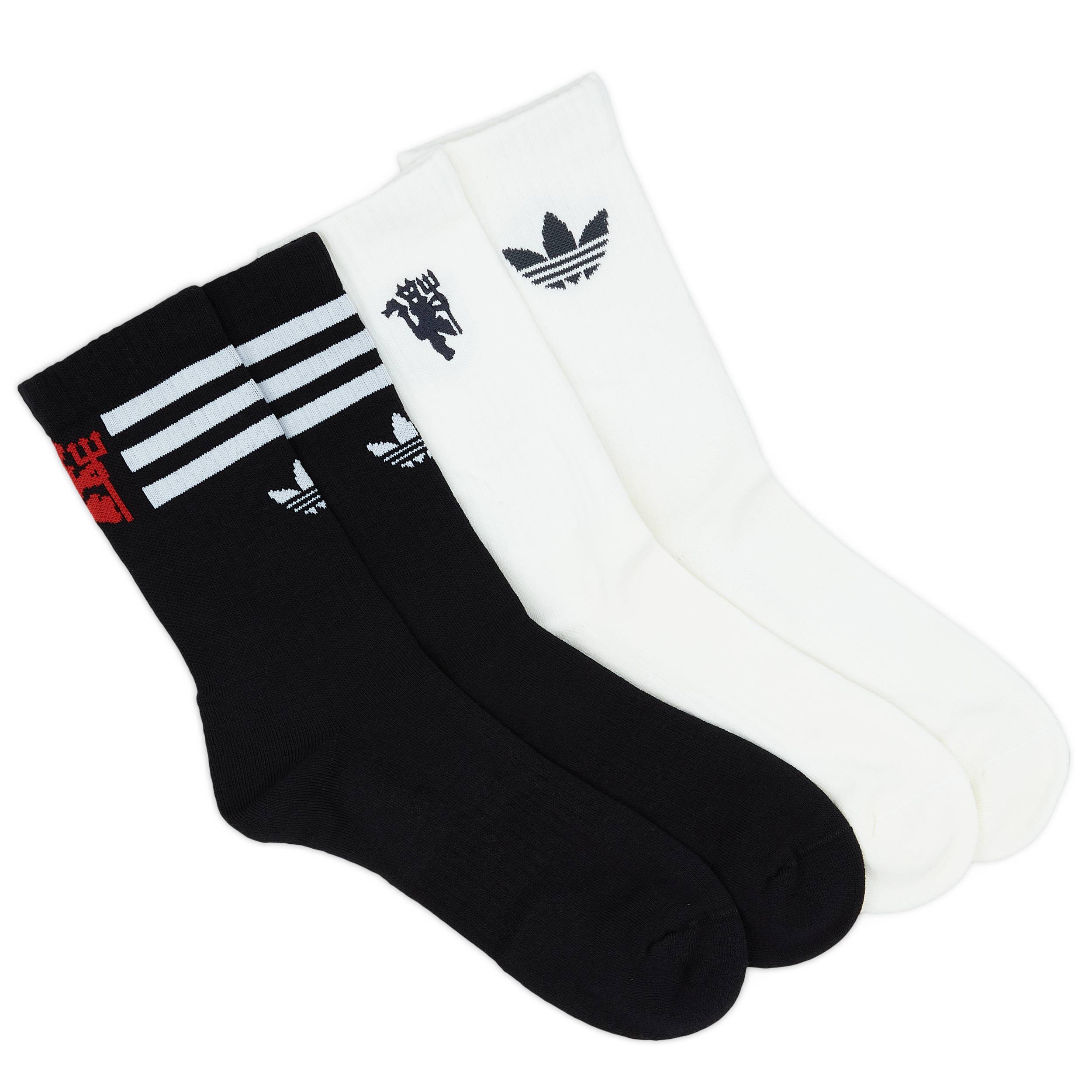 2024-25 Manchester United adidas Crew Socks - Pack of Two Pairs