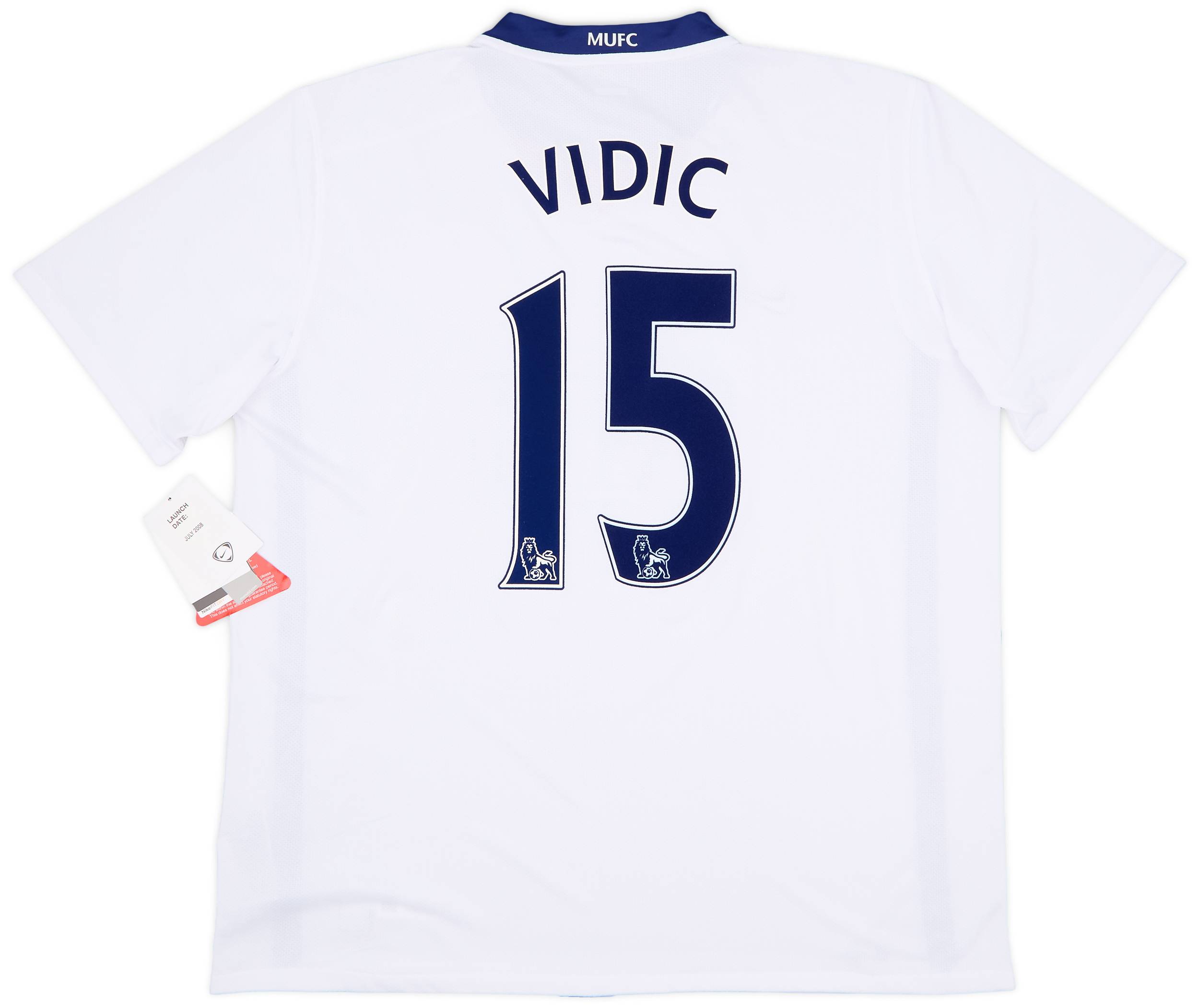 2008-10 Manchester United Away Shirt Vidic #15 (XL)