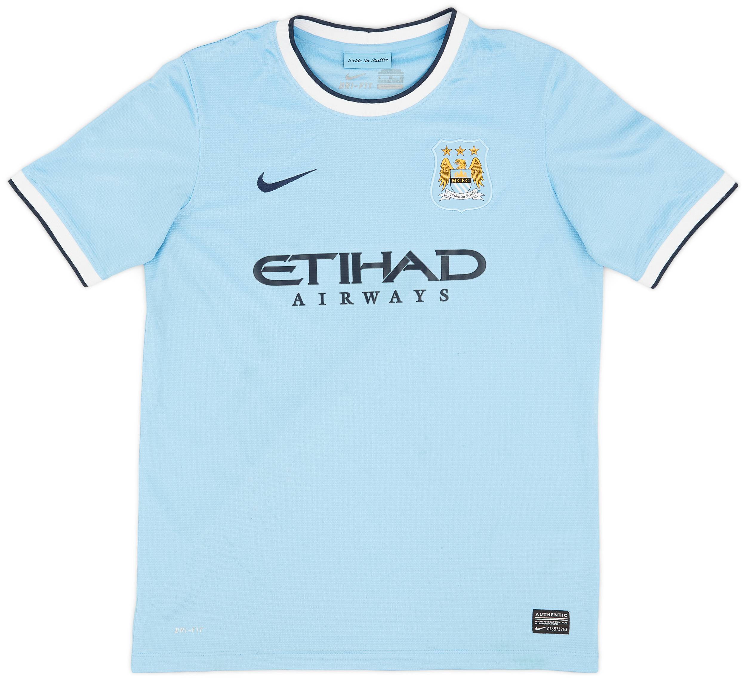 2013-14 Manchester City Home Shirt - 6/10 - (XL.Boys)