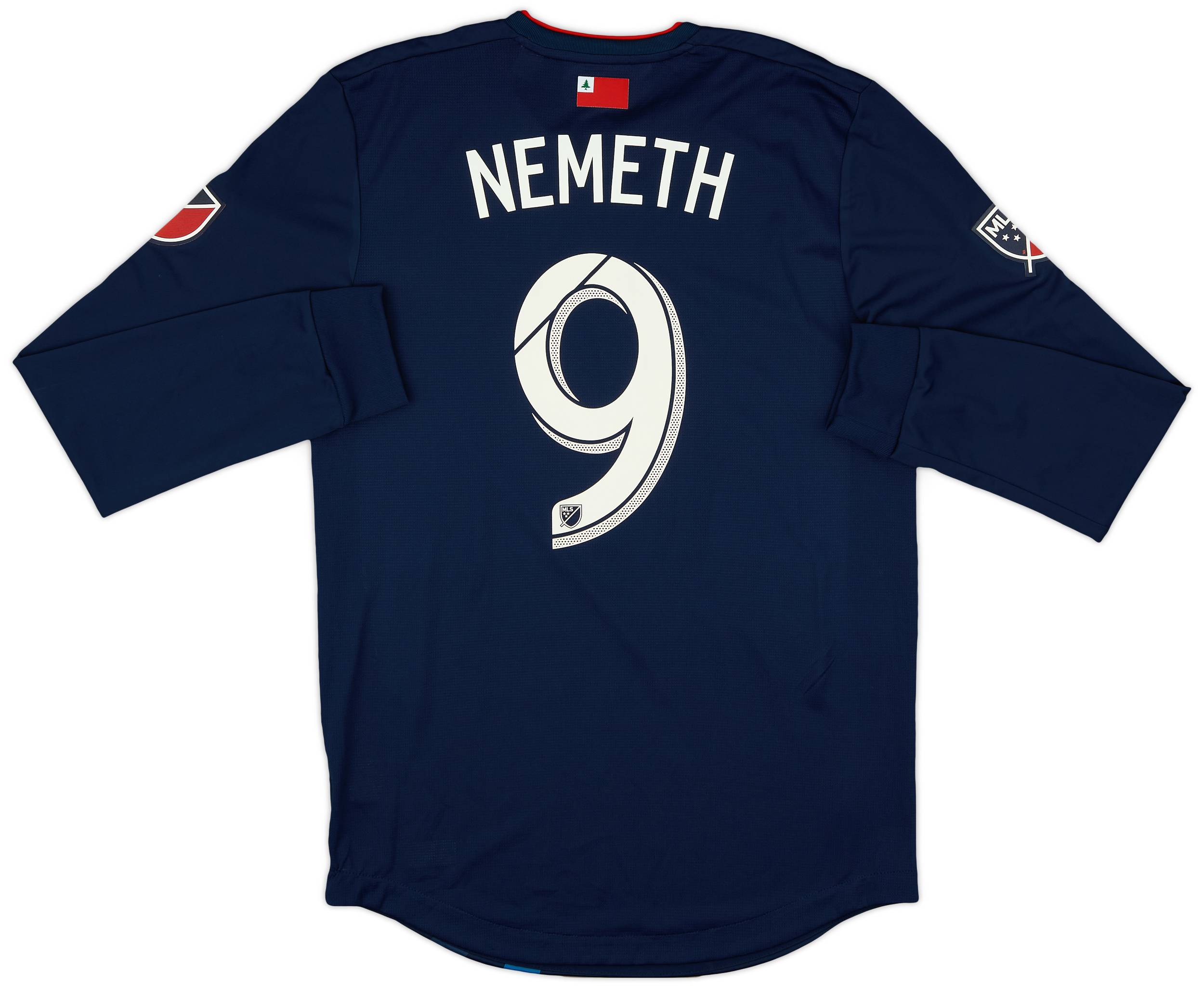 2018 New England Revolution Match Issue Home L/S Shirt Nemeth #9