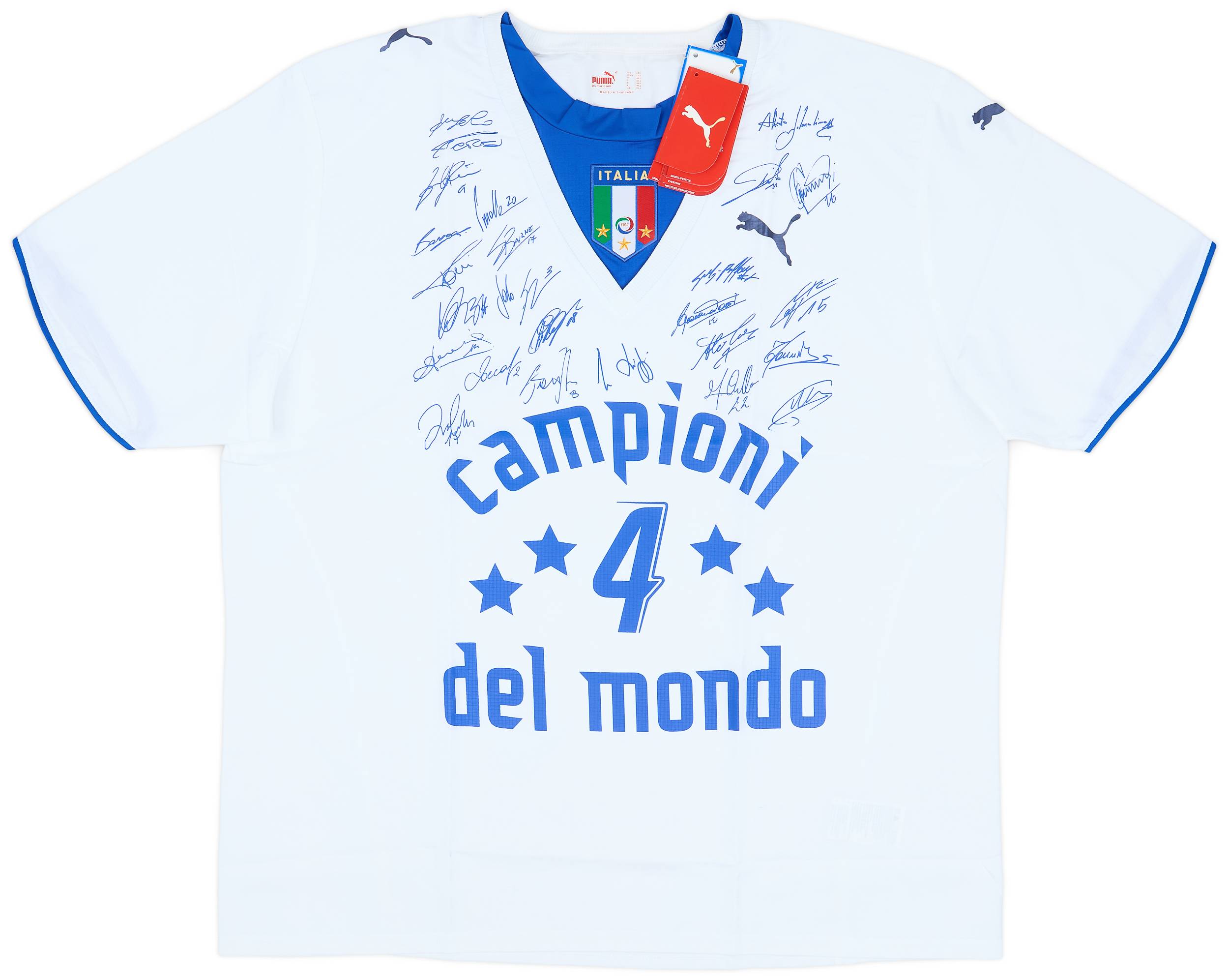 2006 Italy 'Campioni del Mondo' 'Signed' Away Shirt (XXL)