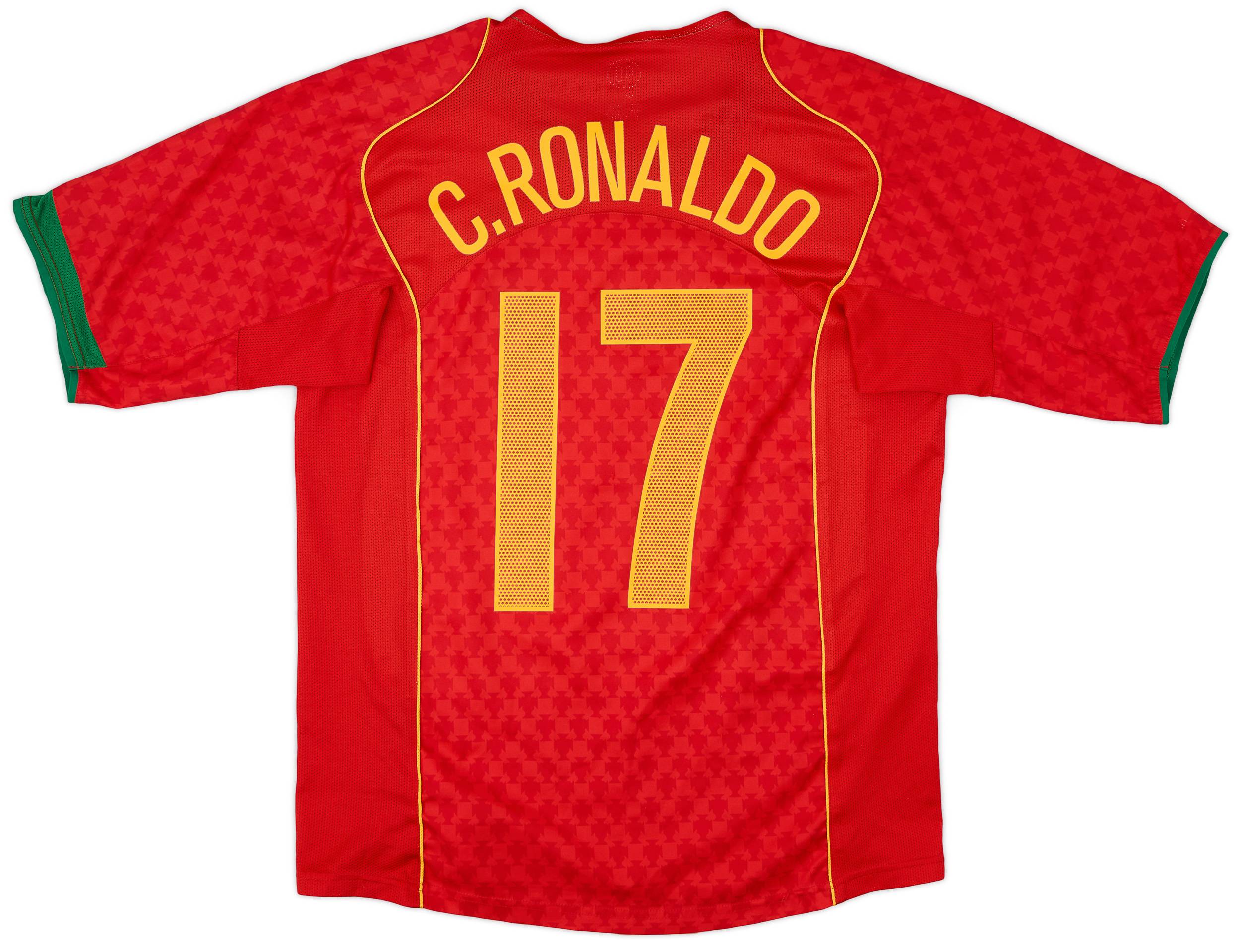 売れ筋がひクリスマスプレゼント！ 2004-06 Portugal Home Shirt C.Ronaldo #17 - 9/10 - (M) トップス