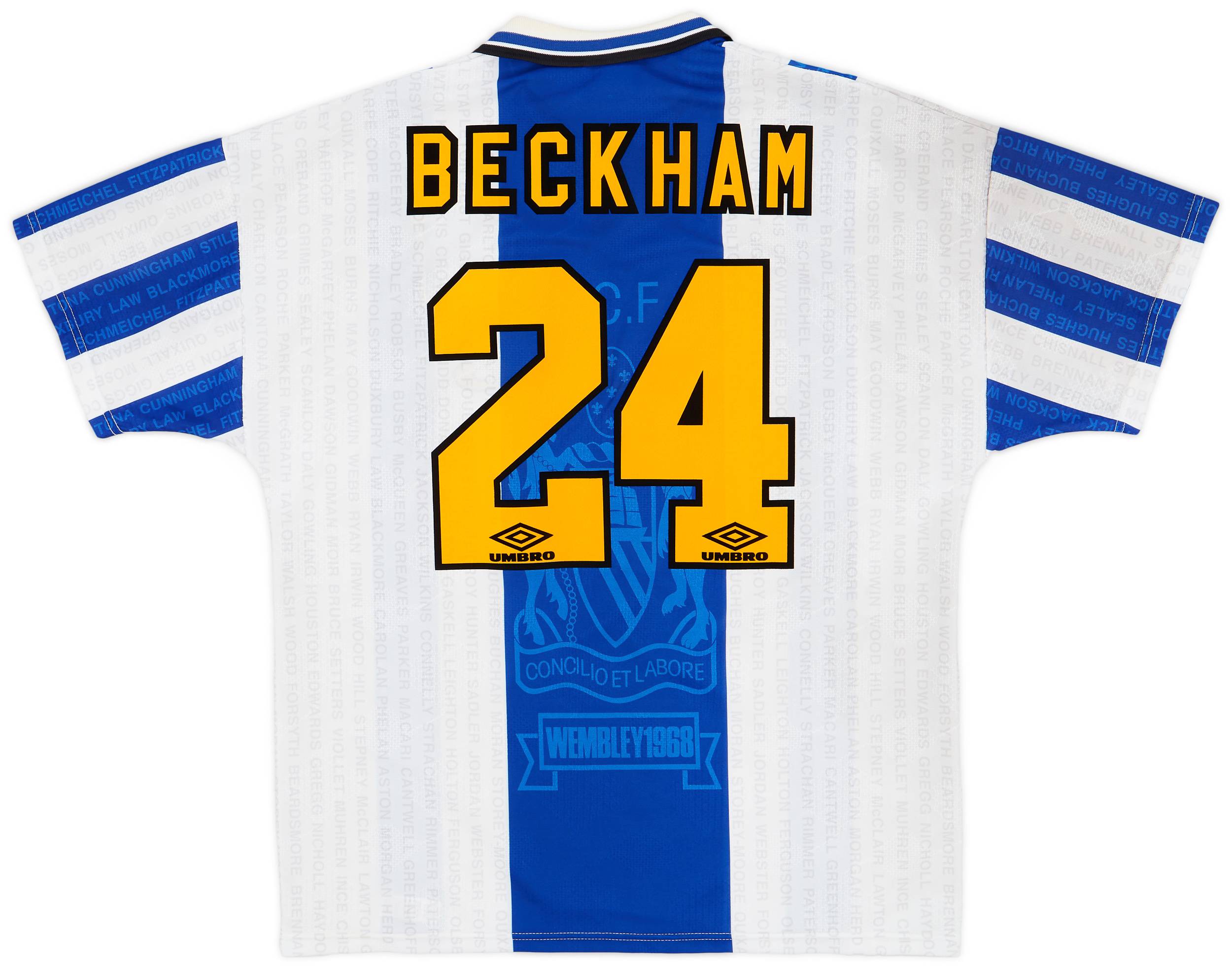 1994-96 Manchester United Third Shirt Beckham #24 - 7/10 - (XL)