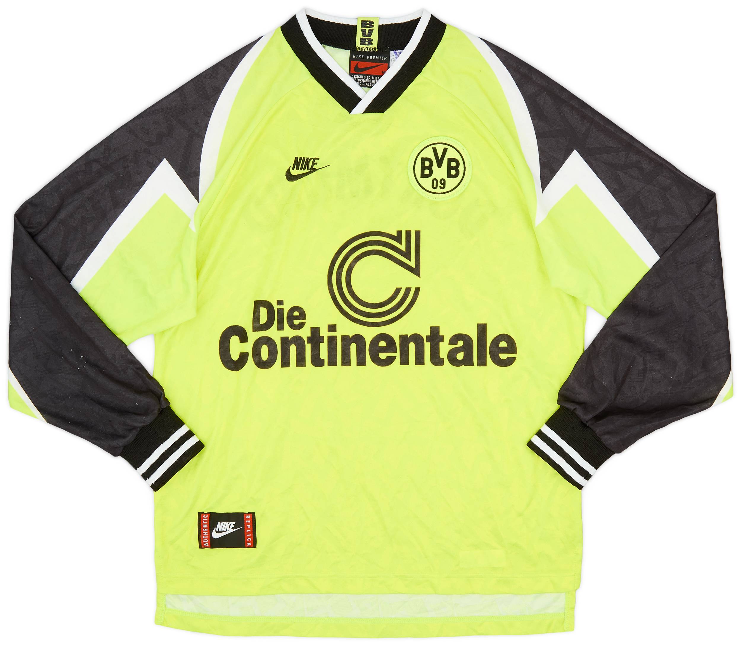 1995-96 Borussia Dortmund Home L/S Shirt - 6/10 - (M)