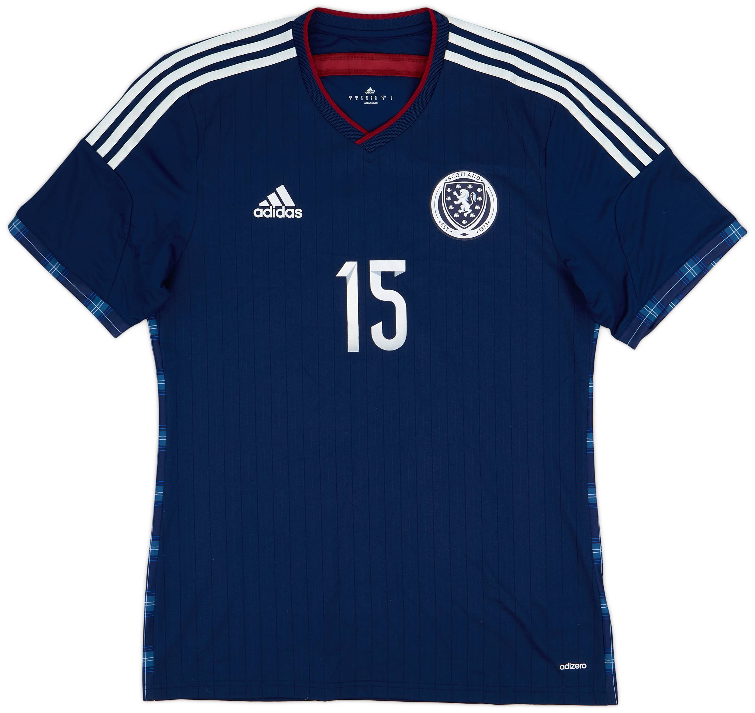 2014-15 Scotland Player Issue Home Shirt #15 - 8/10 - (L)