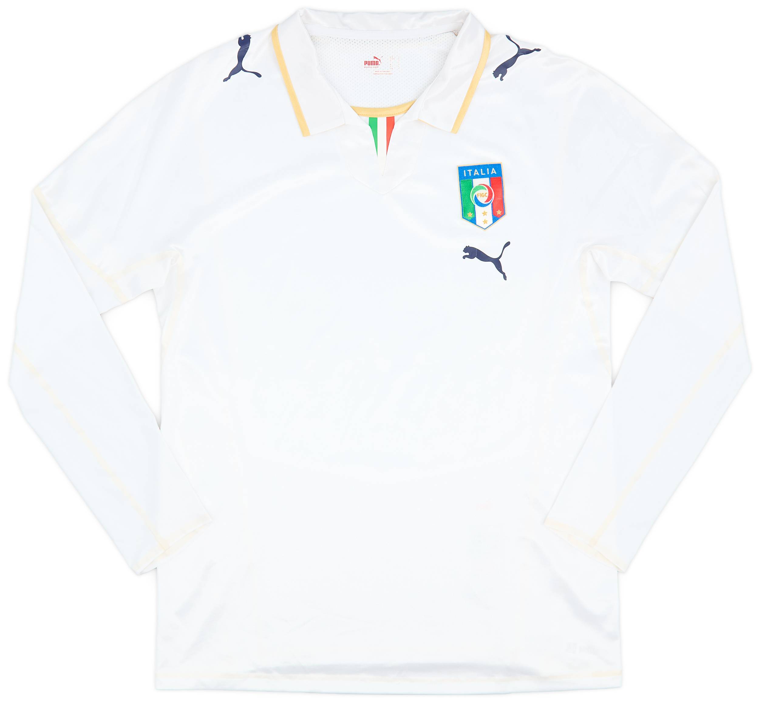 2007-08 Italy Player Issue Away L/S Shirt - 9/10 - (L)