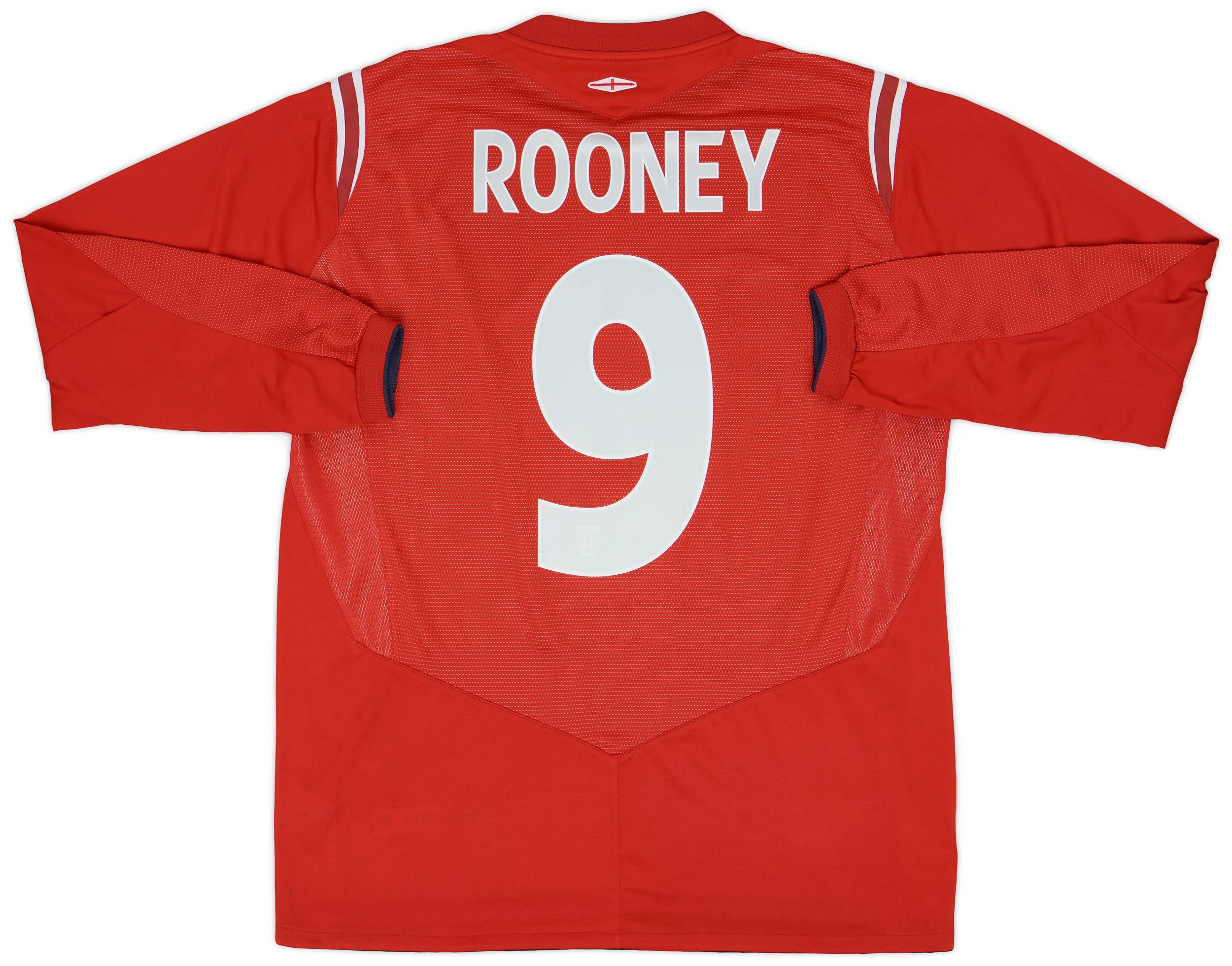 2004-06 England Away L/S Shirt Rooney #9 8/10 (L)