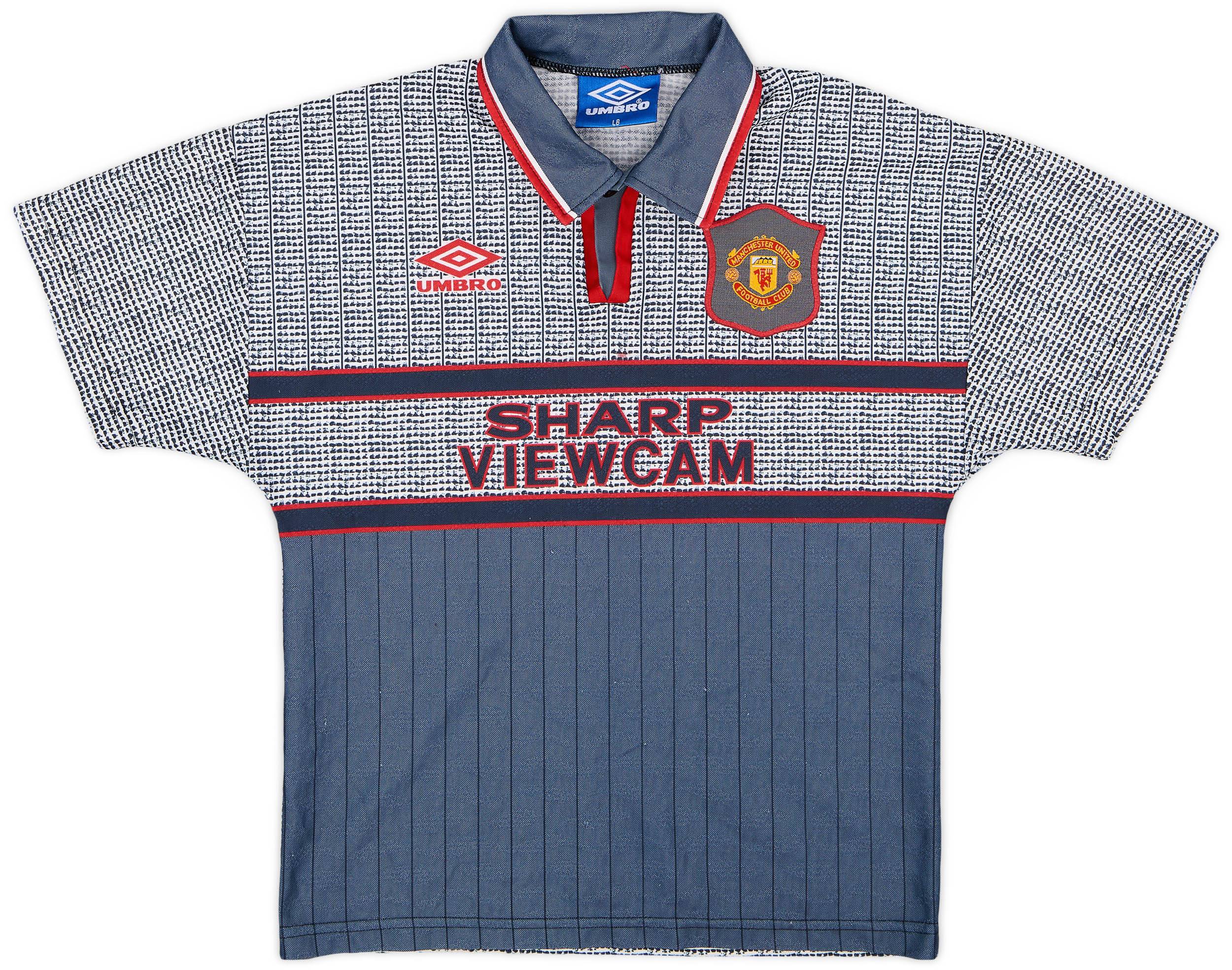 1995-96 Manchester United Away Shirt - 8/10 - (L.Boys)